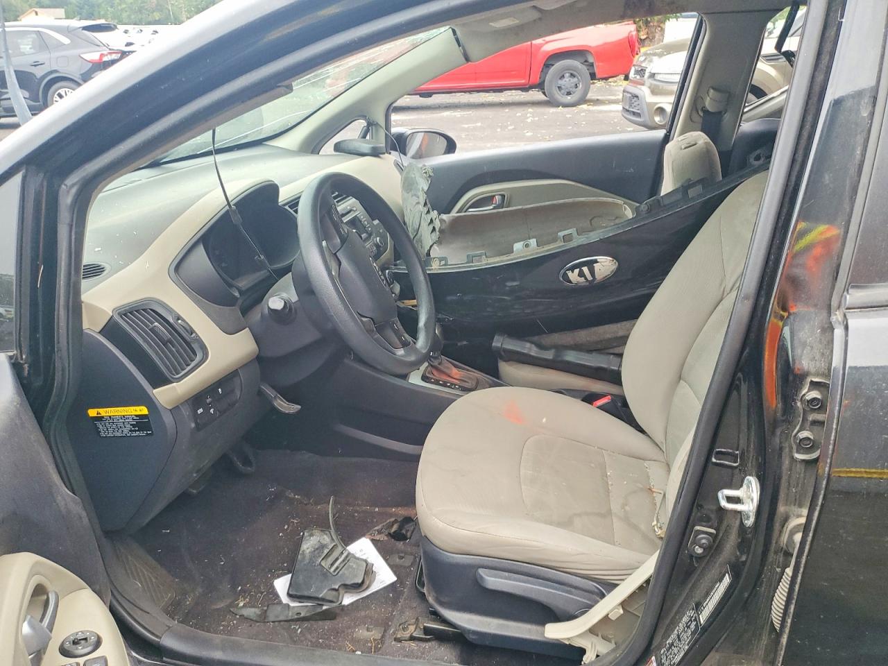 2014 Kia Rio Lx Black vin: KNADM5A33E6358481