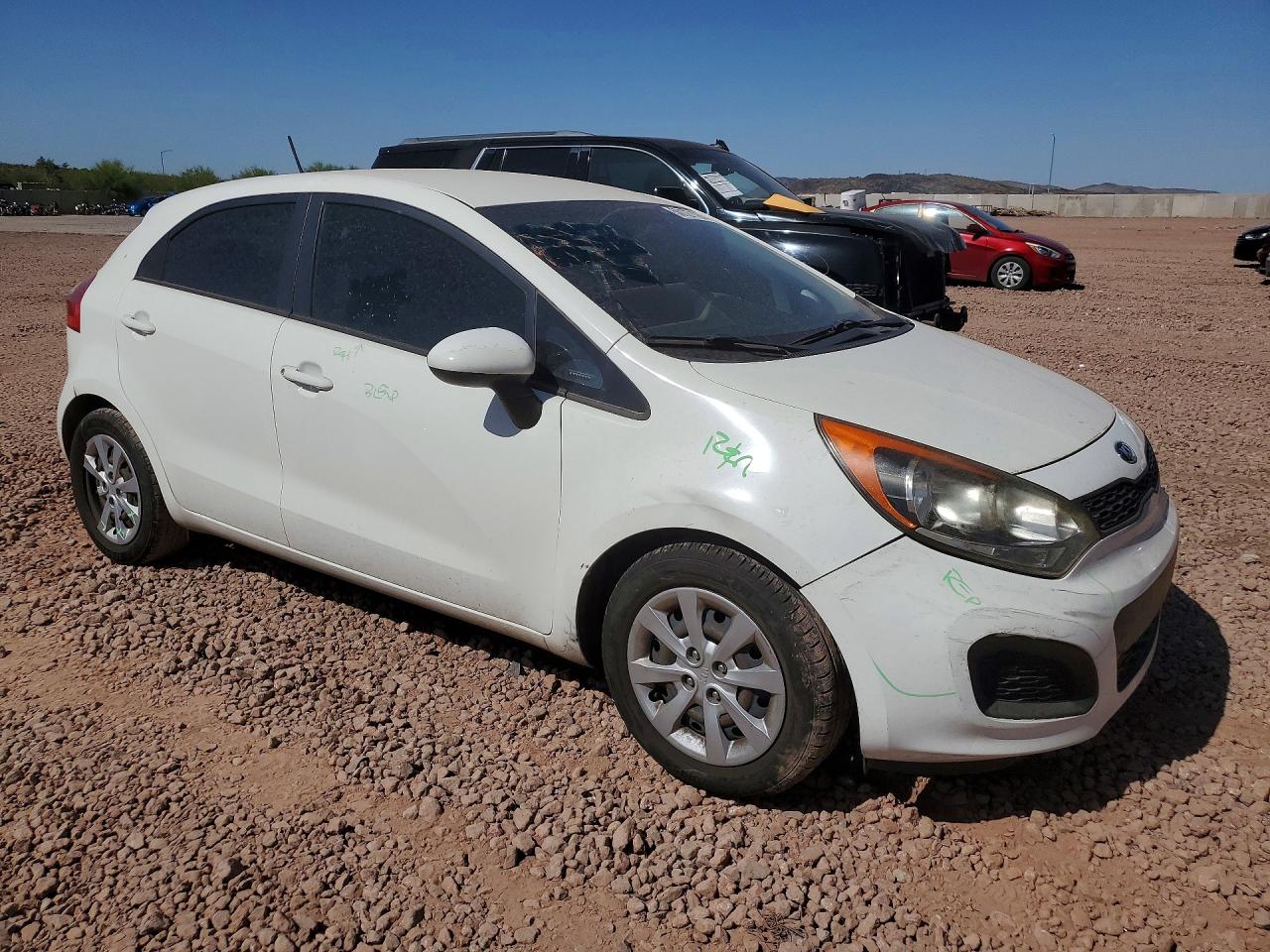 2015 Kia Rio Lx White vin: KNADM5A33F6500717