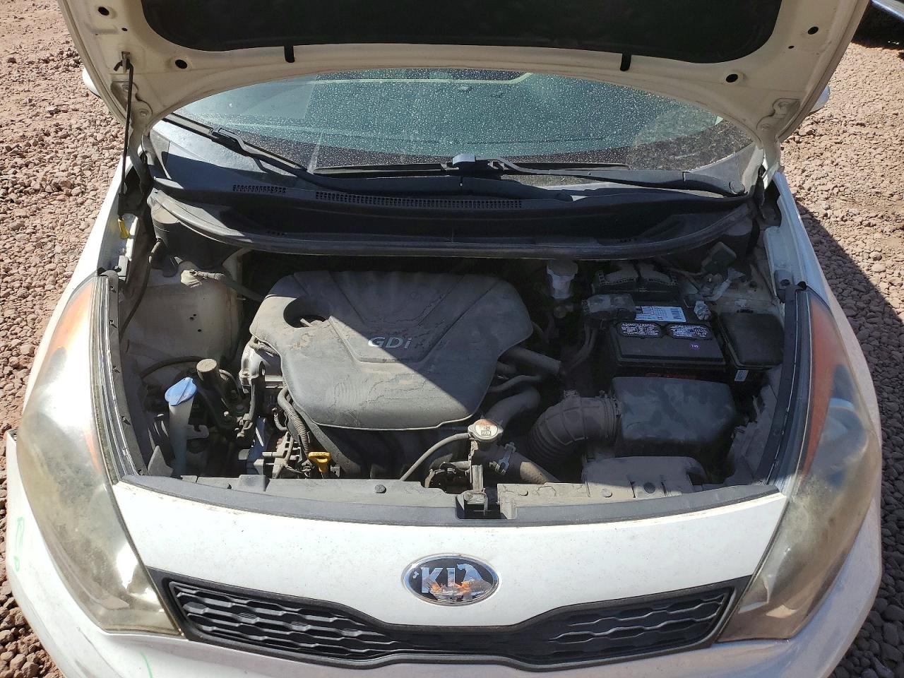 2015 Kia Rio Lx White vin: KNADM5A33F6500717