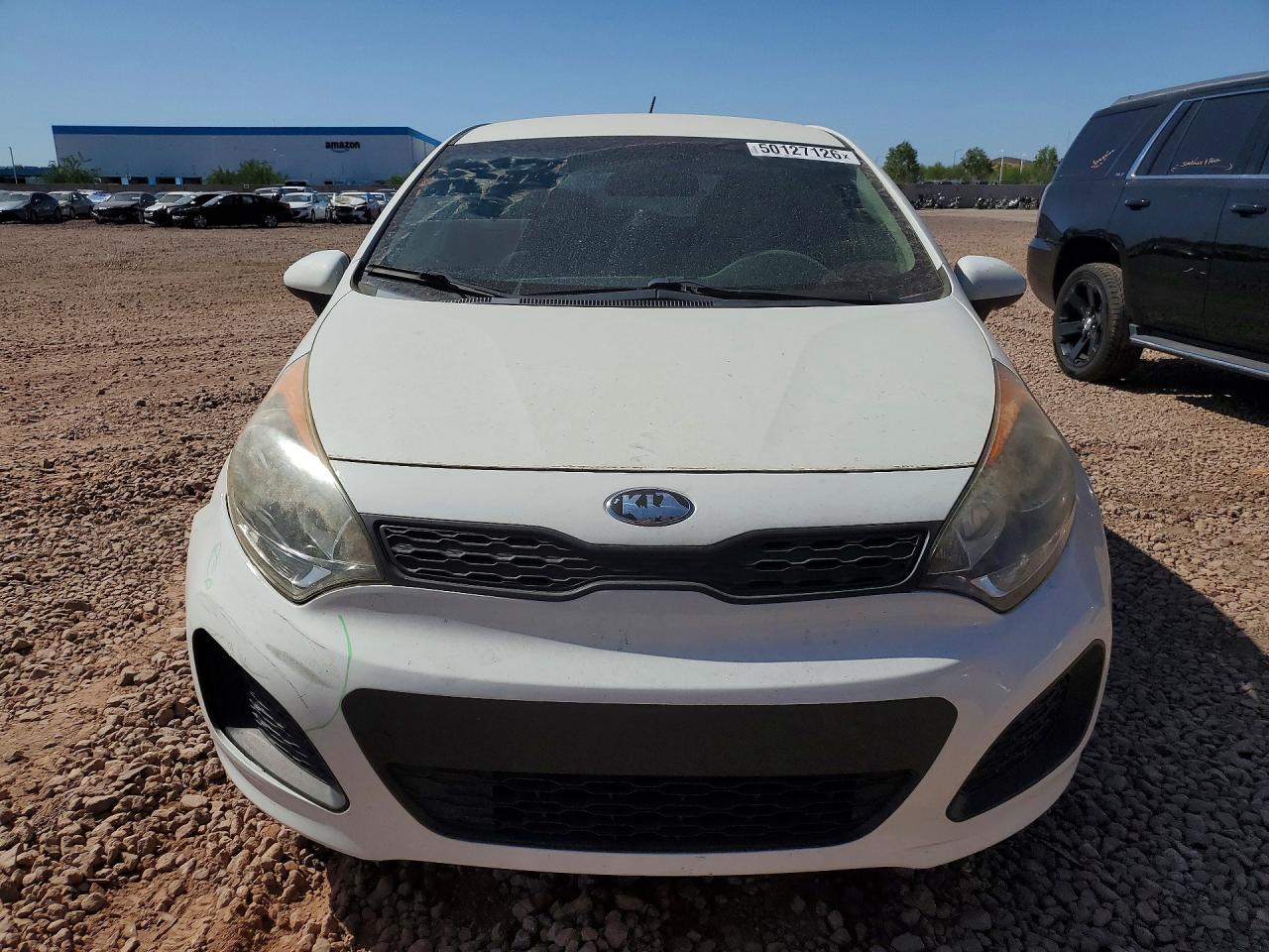 2015 Kia Rio Lx White vin: KNADM5A33F6500717