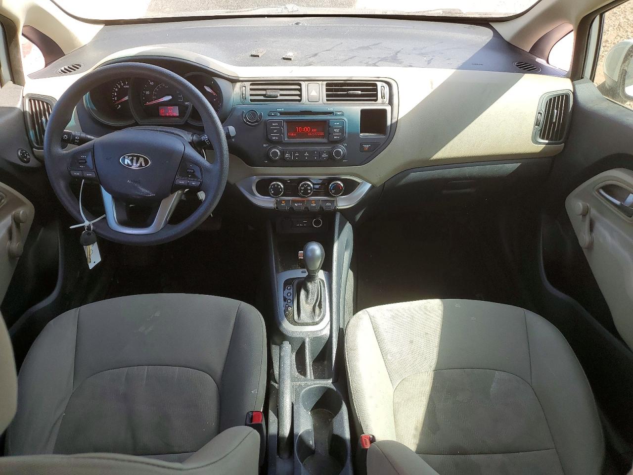 2015 Kia Rio Lx White vin: KNADM5A33F6500717