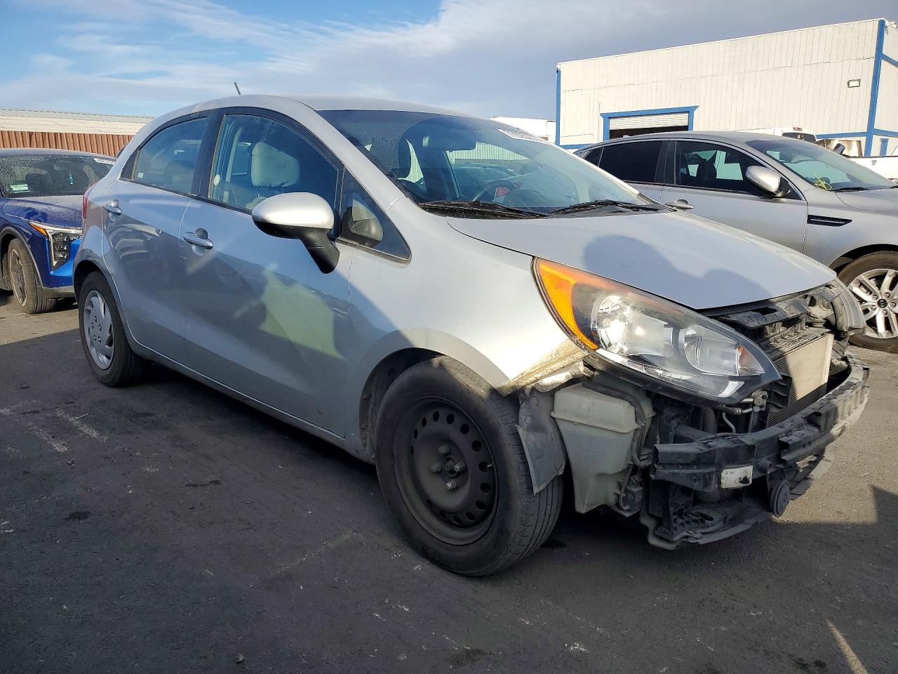 2012 Kia Rio Lx Silver vin: KNADM5A34C6013652