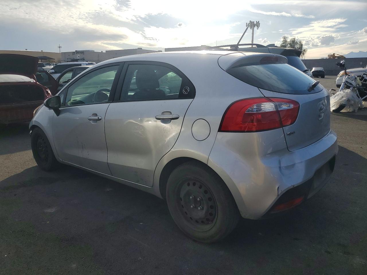 2012 Kia Rio Lx Silver vin: KNADM5A34C6013652
