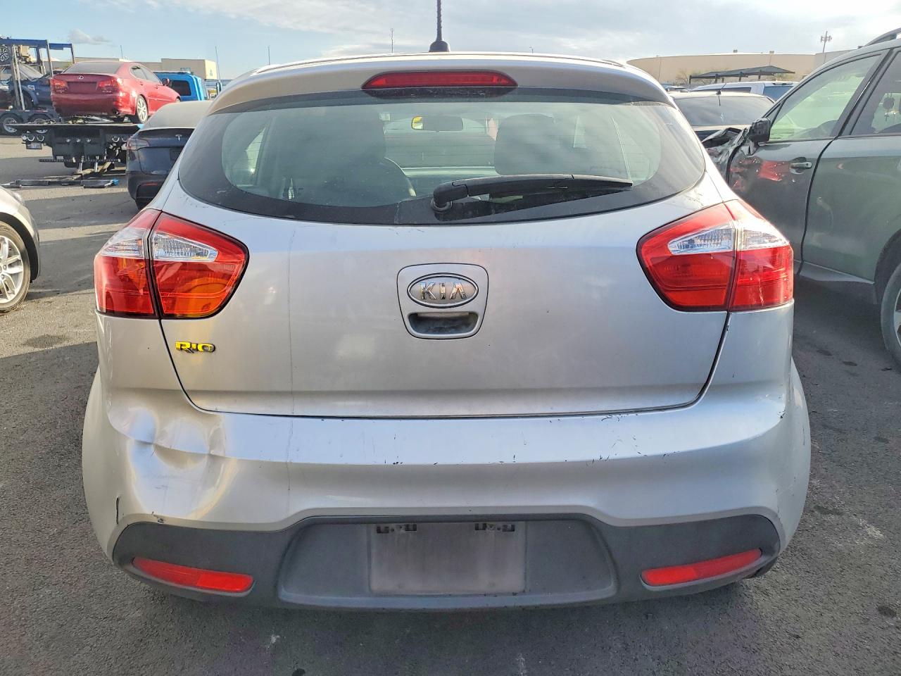 2012 Kia Rio Lx Silver vin: KNADM5A34C6013652