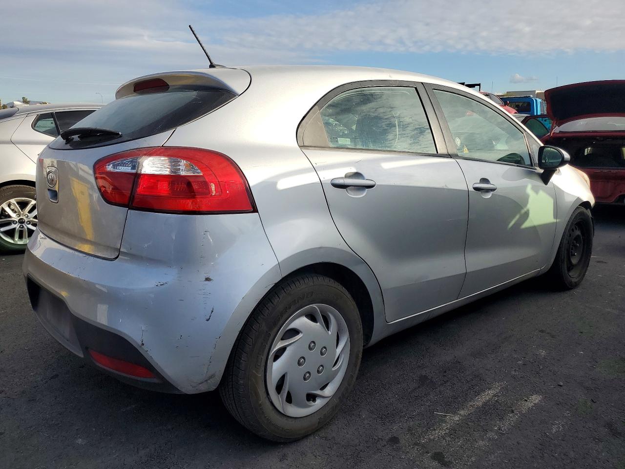 2012 Kia Rio Lx Silver vin: KNADM5A34C6013652