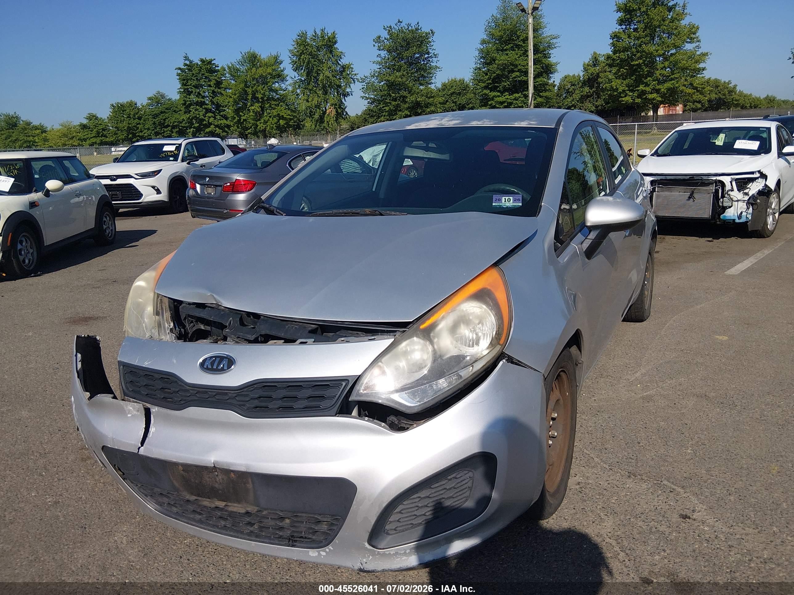 2012 Kia Rio5 Lx Gray vin: KNADM5A34C6015952