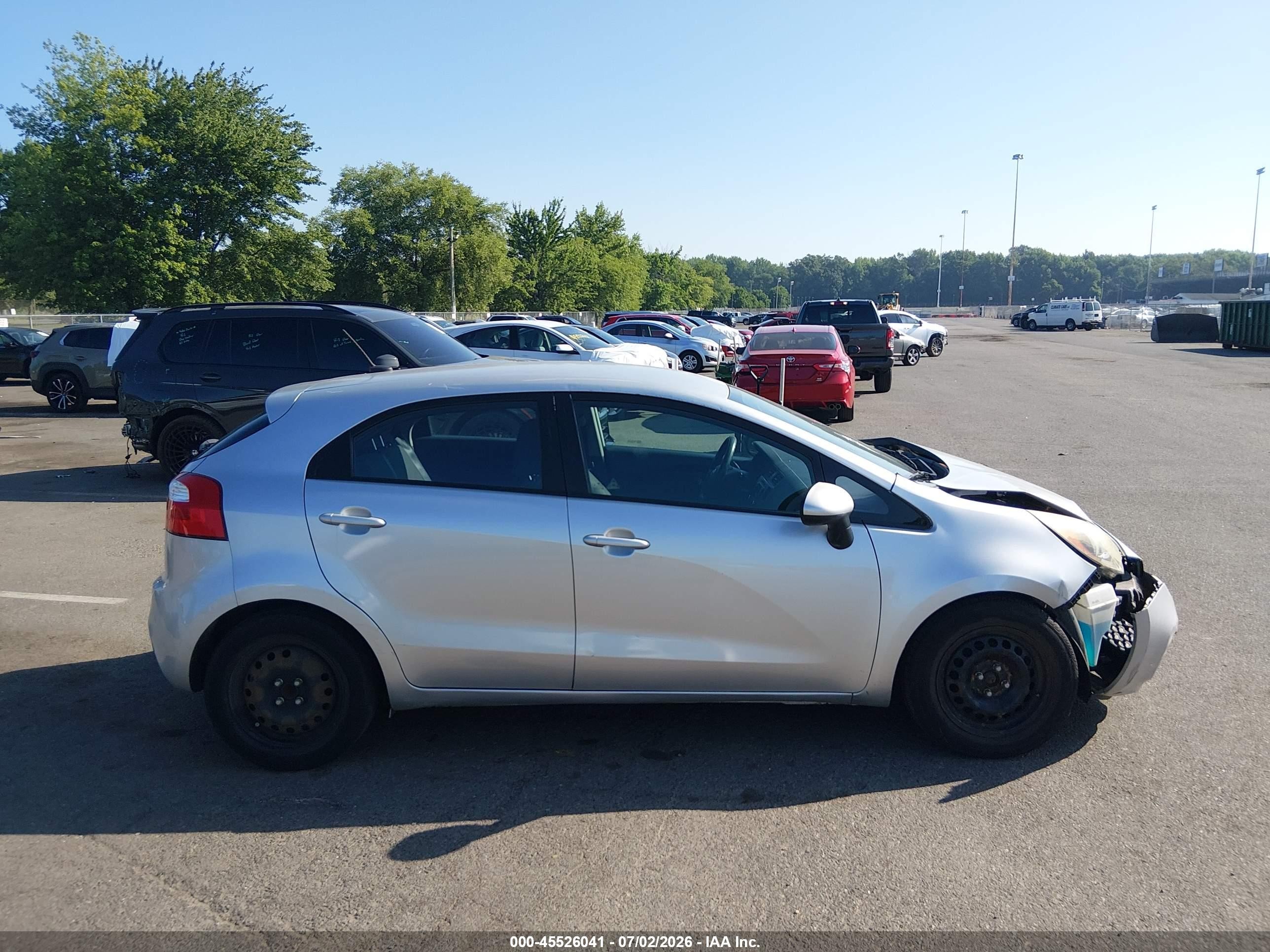 2012 Kia Rio5 Lx Gray vin: KNADM5A34C6015952