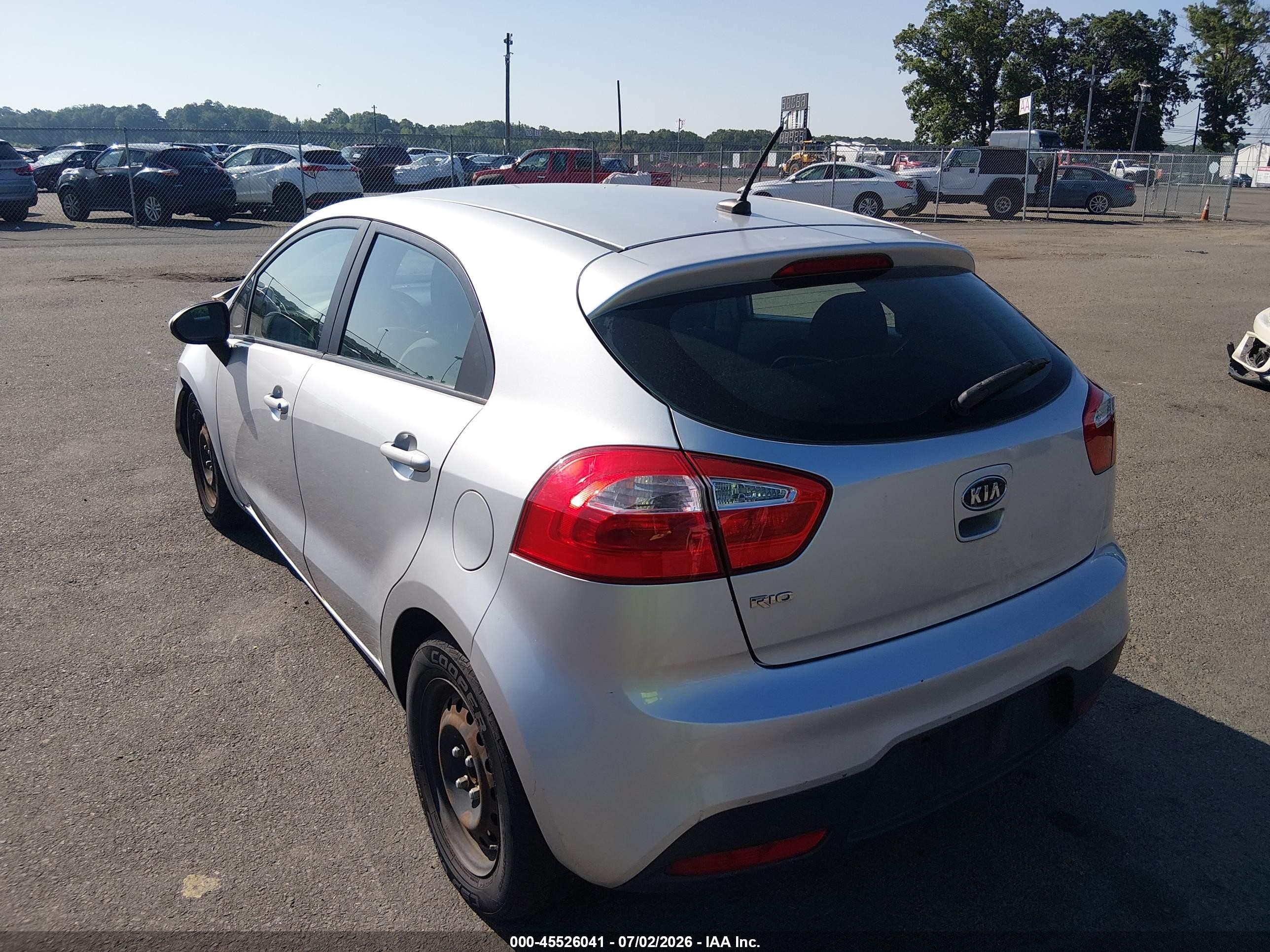 2012 Kia Rio5 Lx Gray vin: KNADM5A34C6015952