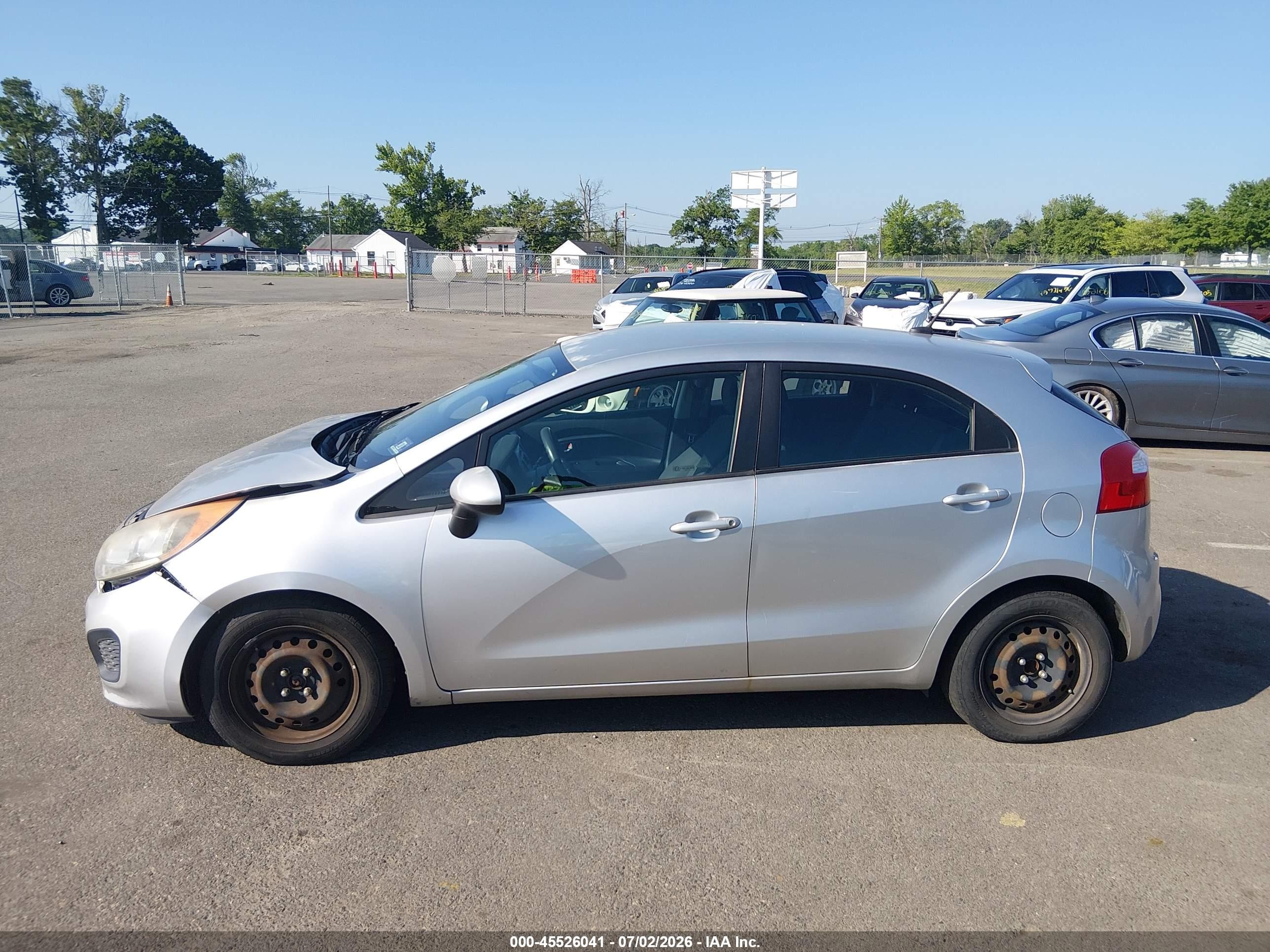 2012 Kia Rio5 Lx Gray vin: KNADM5A34C6015952
