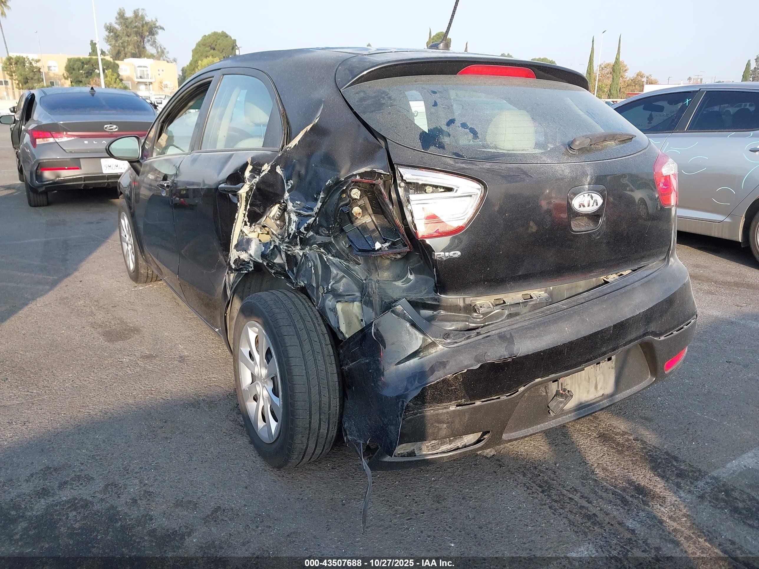 2012 Kia Rio5 Lx Black vin: KNADM5A34C6022254