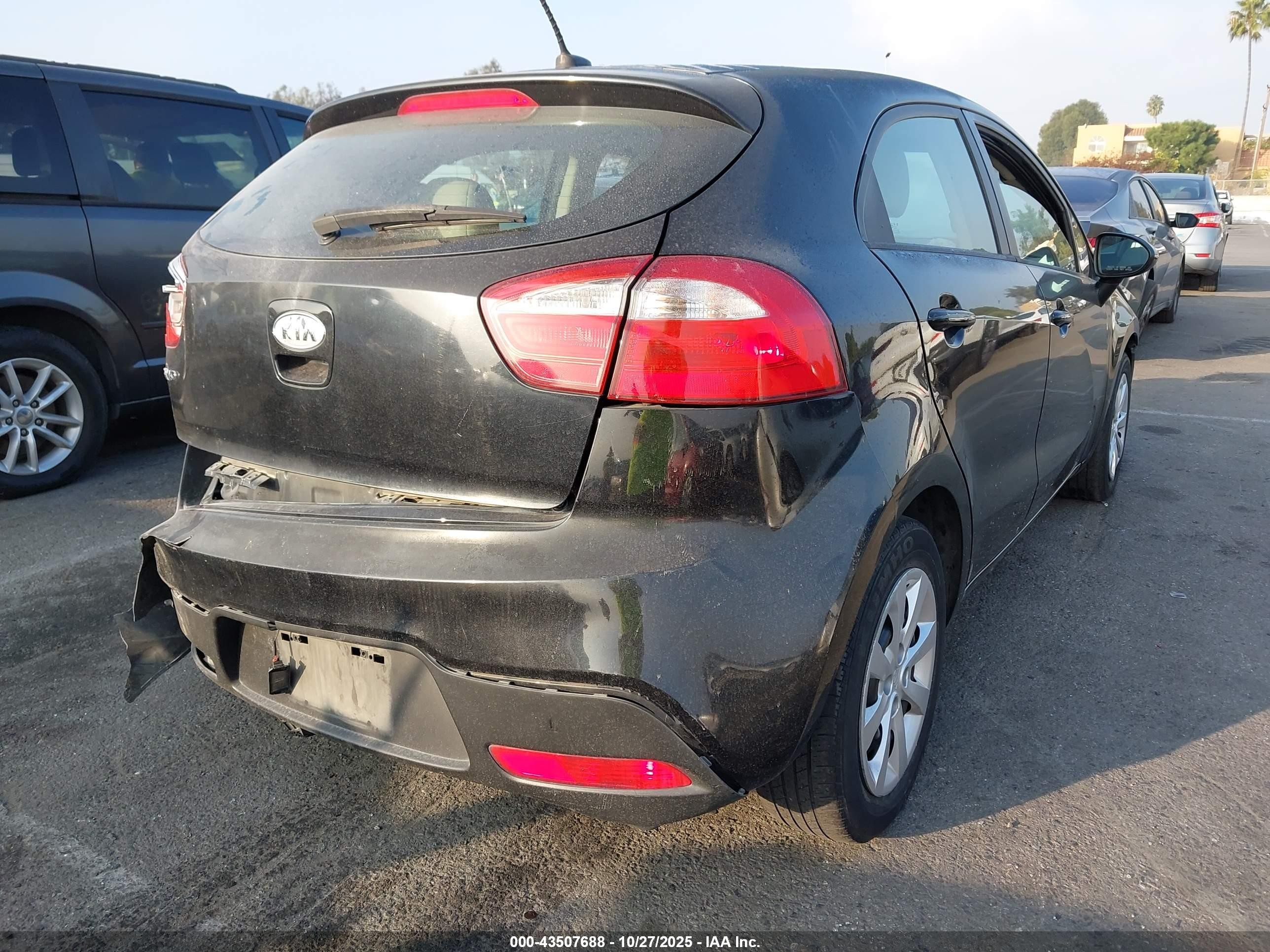2012 Kia Rio5 Lx Black vin: KNADM5A34C6022254