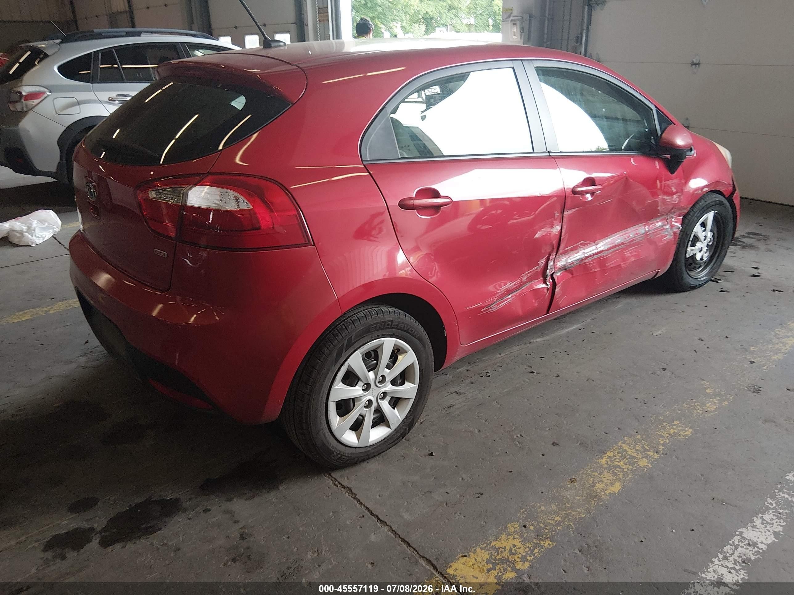 2013 Kia Rio Lx Red vin: KNADM5A34D6110397