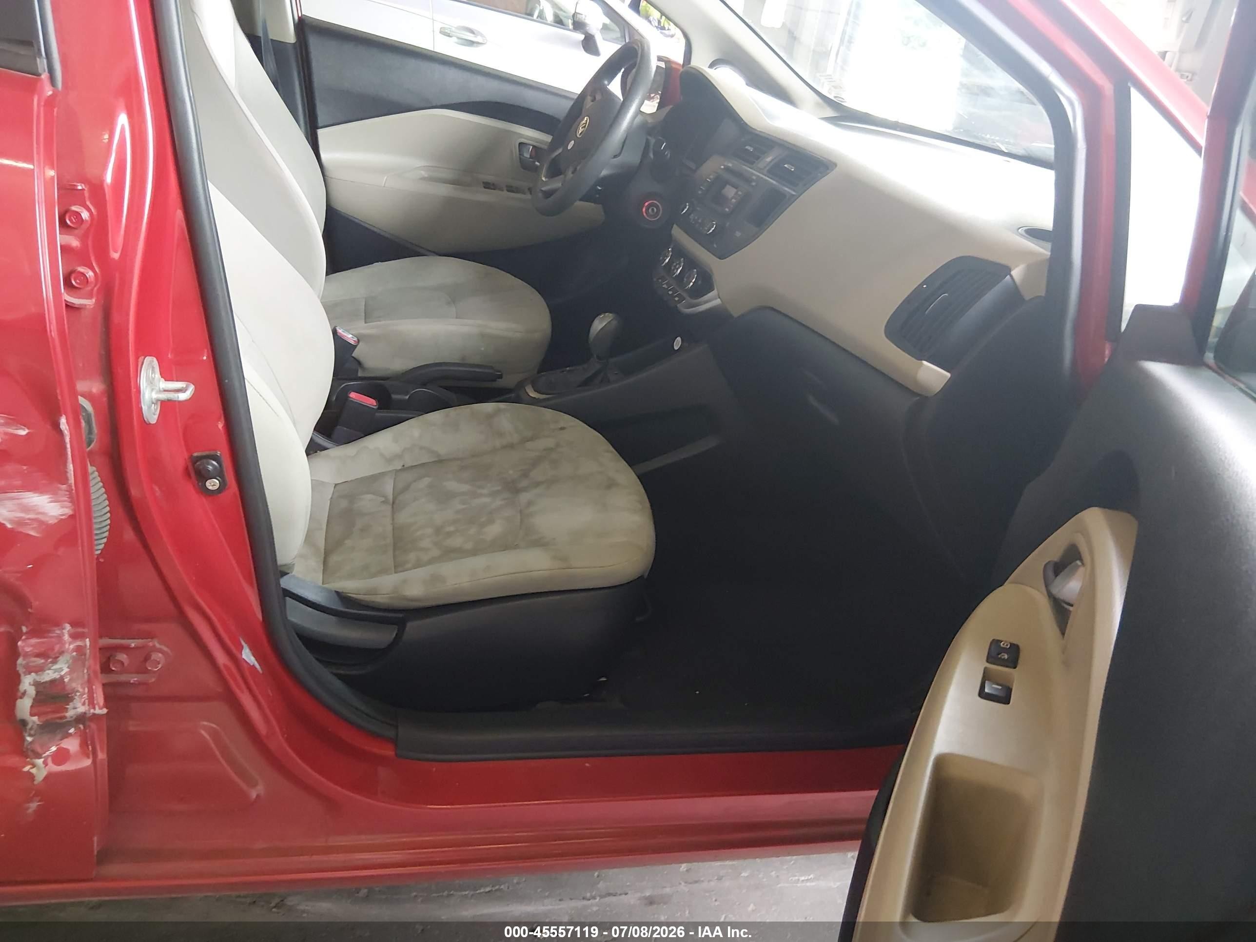 2013 Kia Rio Lx Red vin: KNADM5A34D6110397