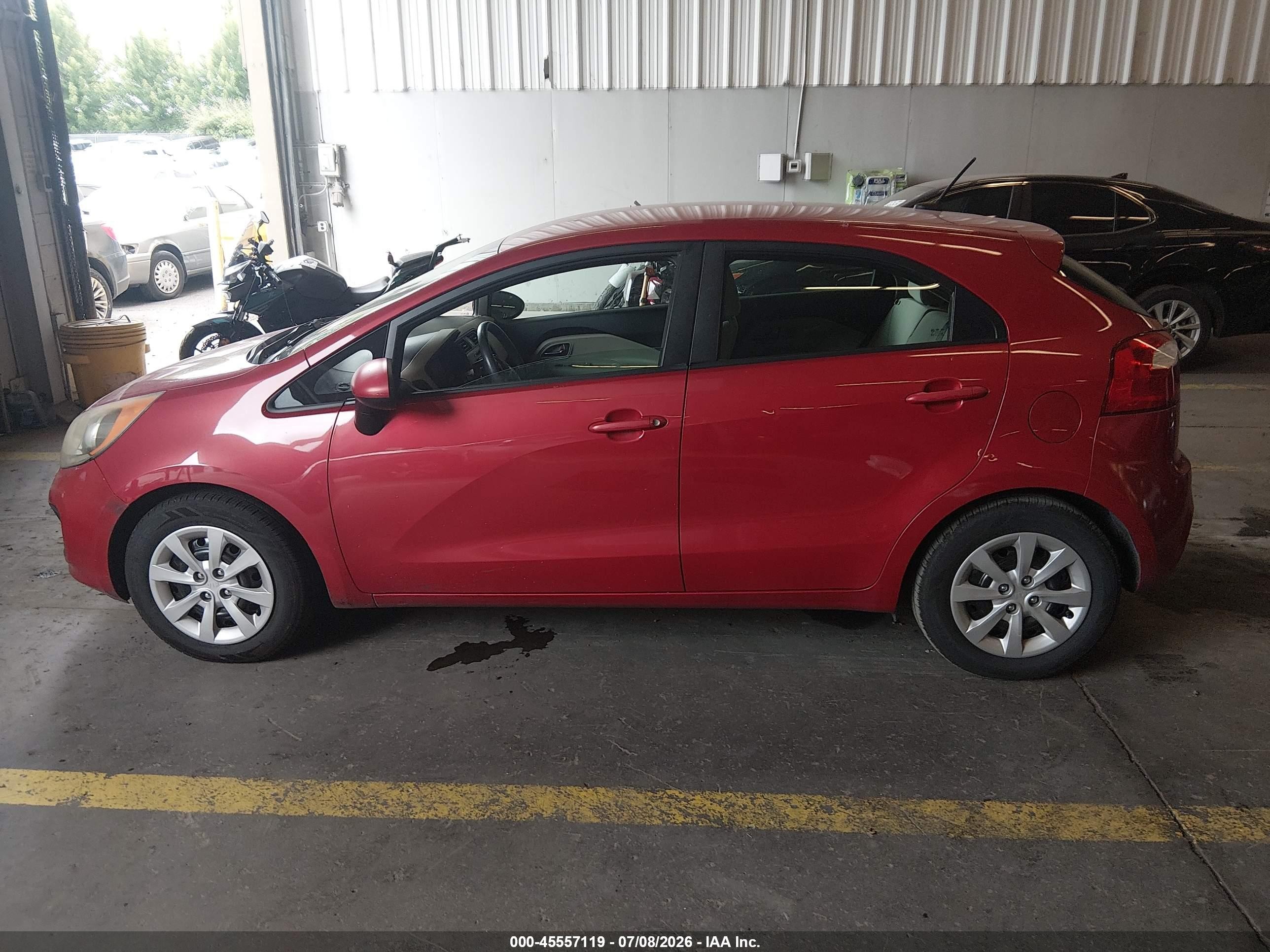 2013 Kia Rio Lx Red vin: KNADM5A34D6110397
