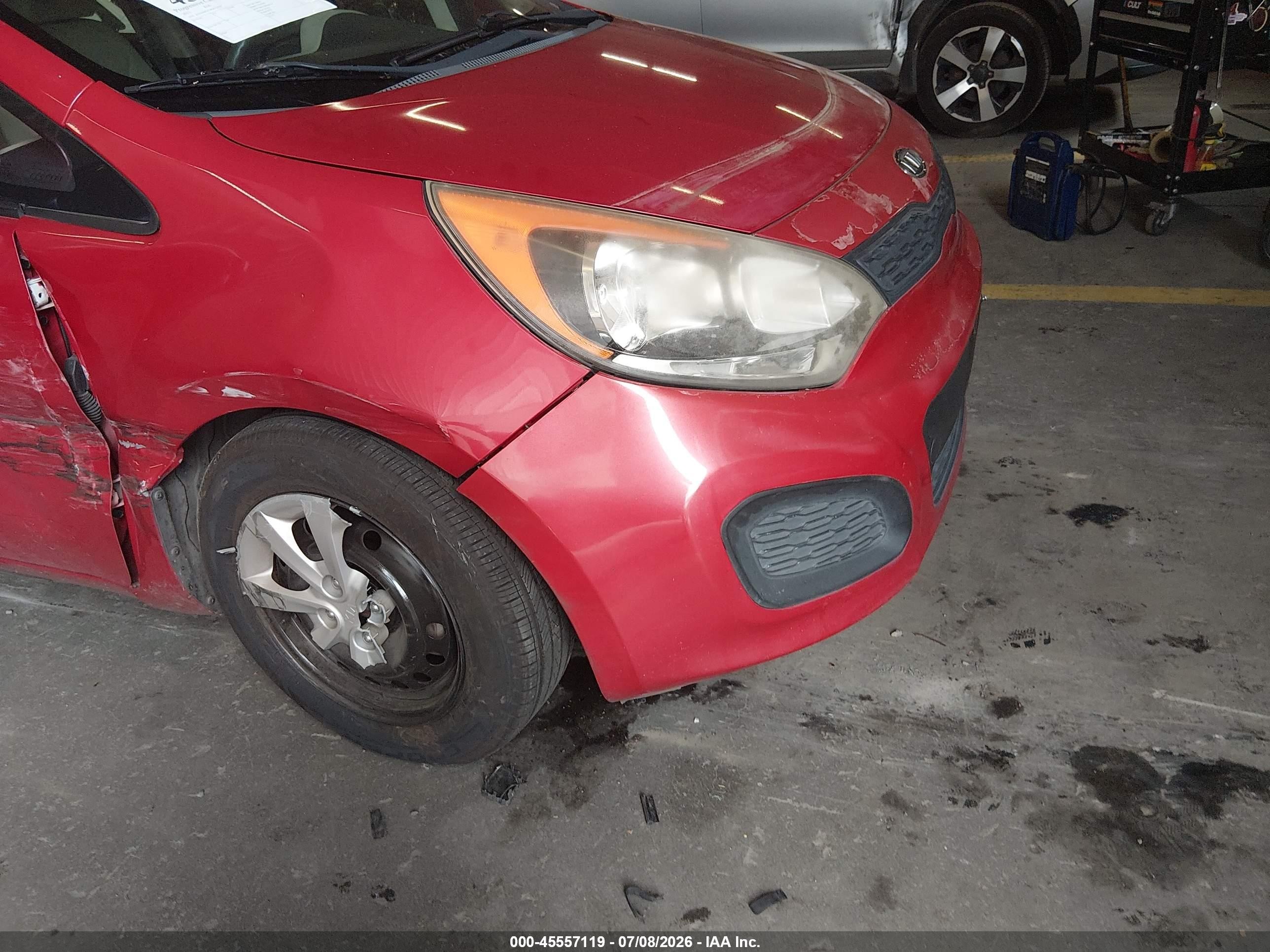 2013 Kia Rio Lx Red vin: KNADM5A34D6110397