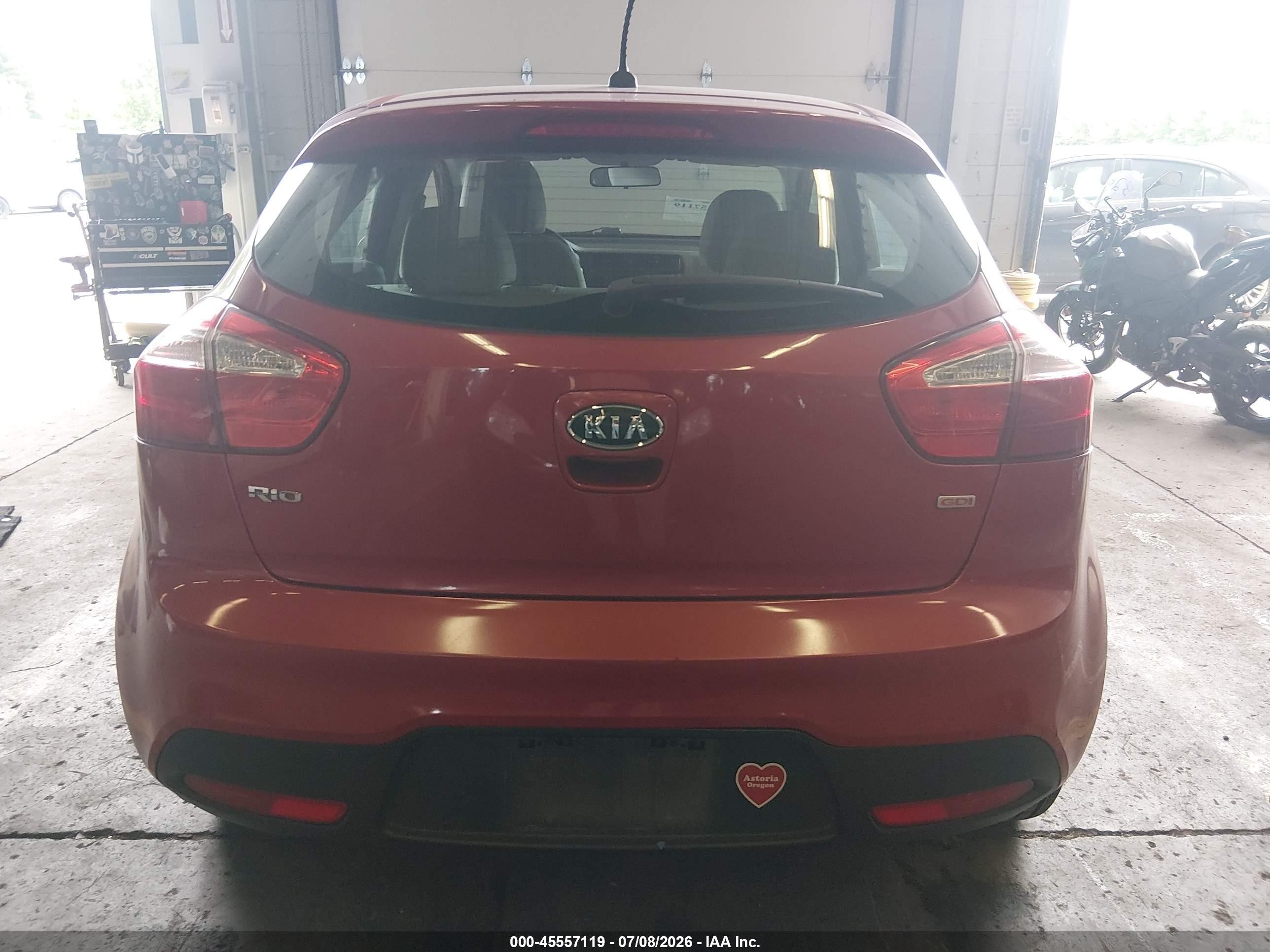 2013 Kia Rio Lx Red vin: KNADM5A34D6110397