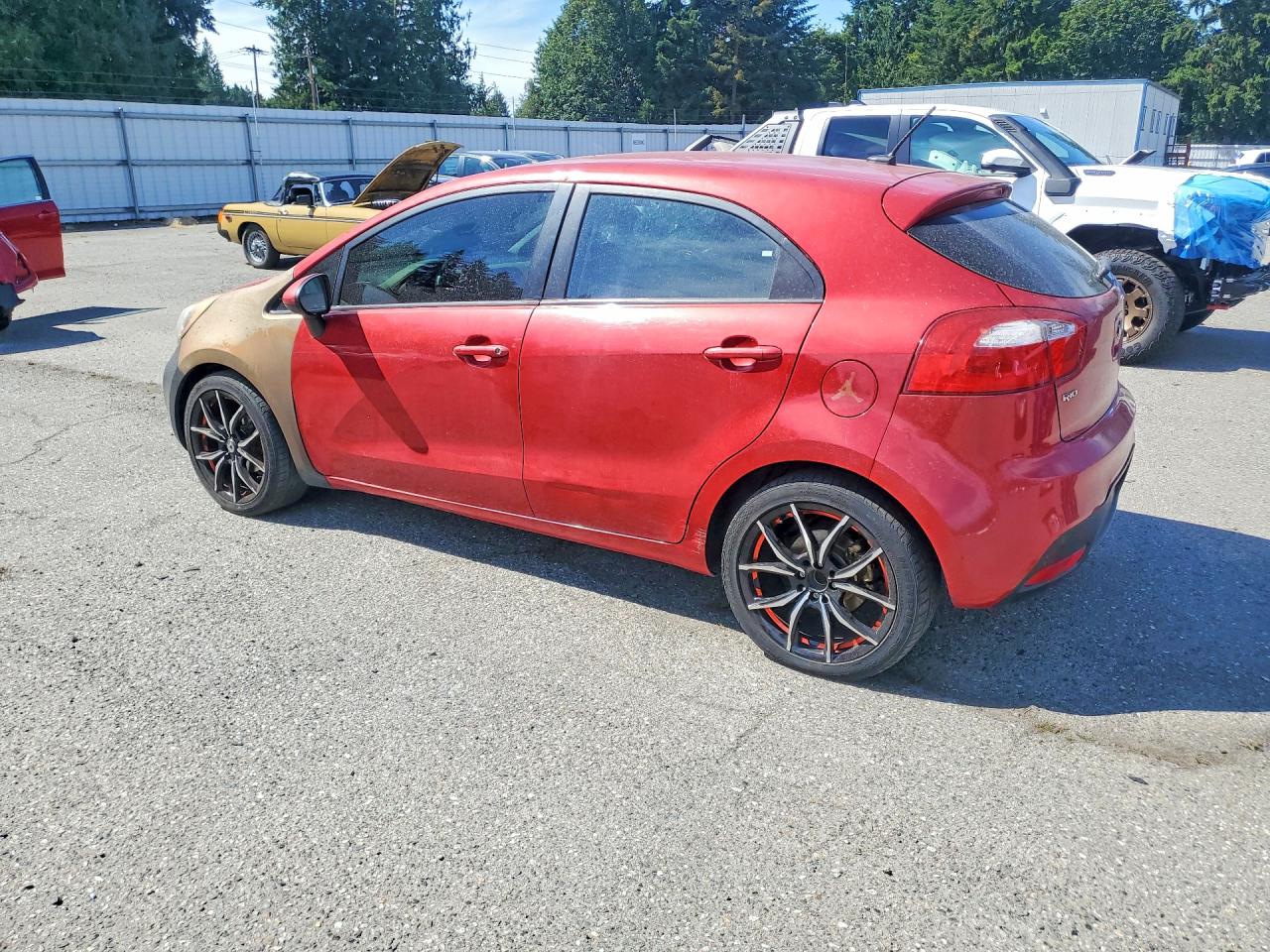 2013 Kia Rio Lx Red vin: KNADM5A34D6261739