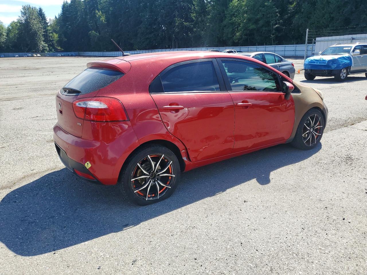 2013 Kia Rio Lx Red vin: KNADM5A34D6261739