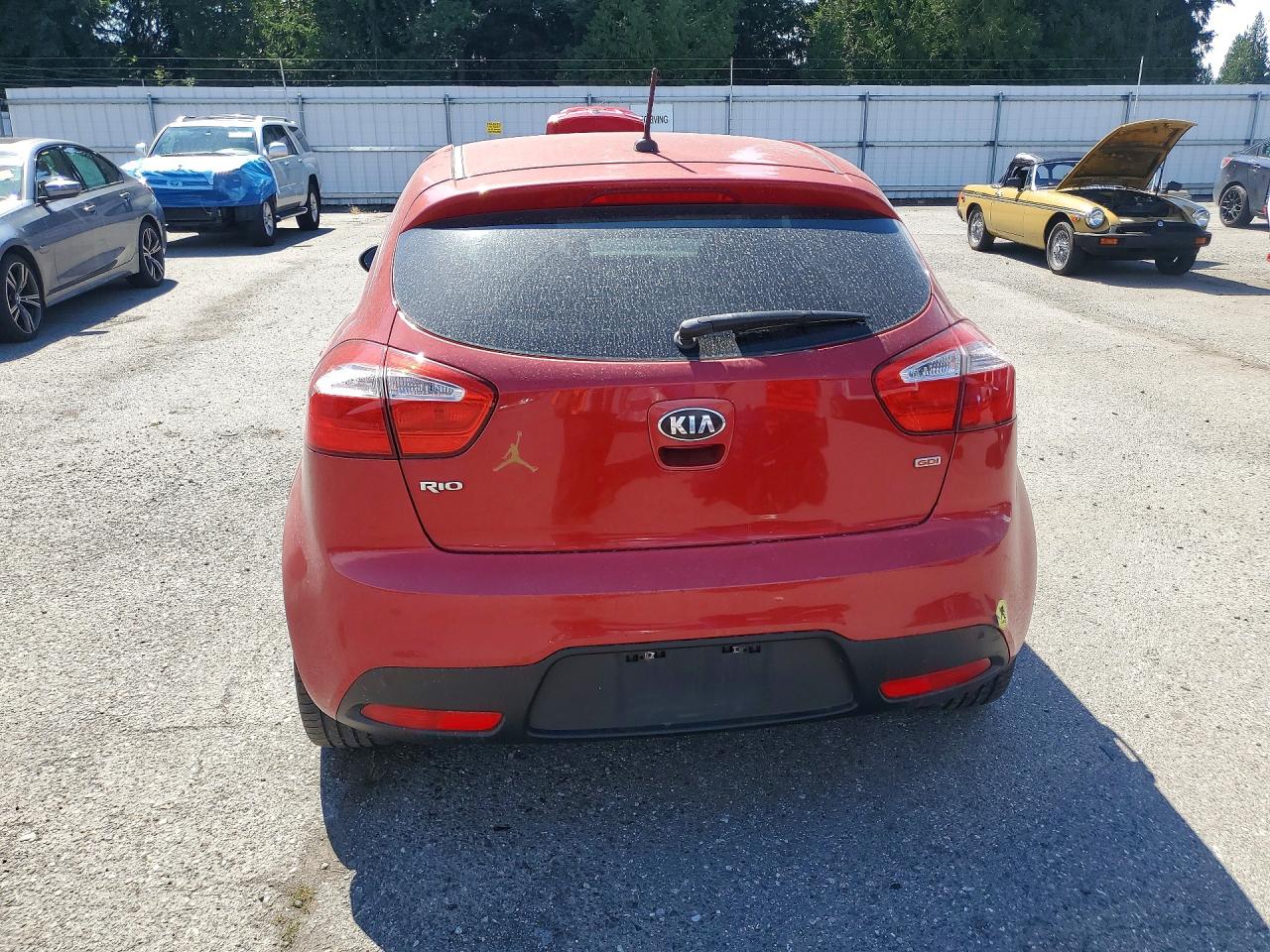 2013 Kia Rio Lx Red vin: KNADM5A34D6261739