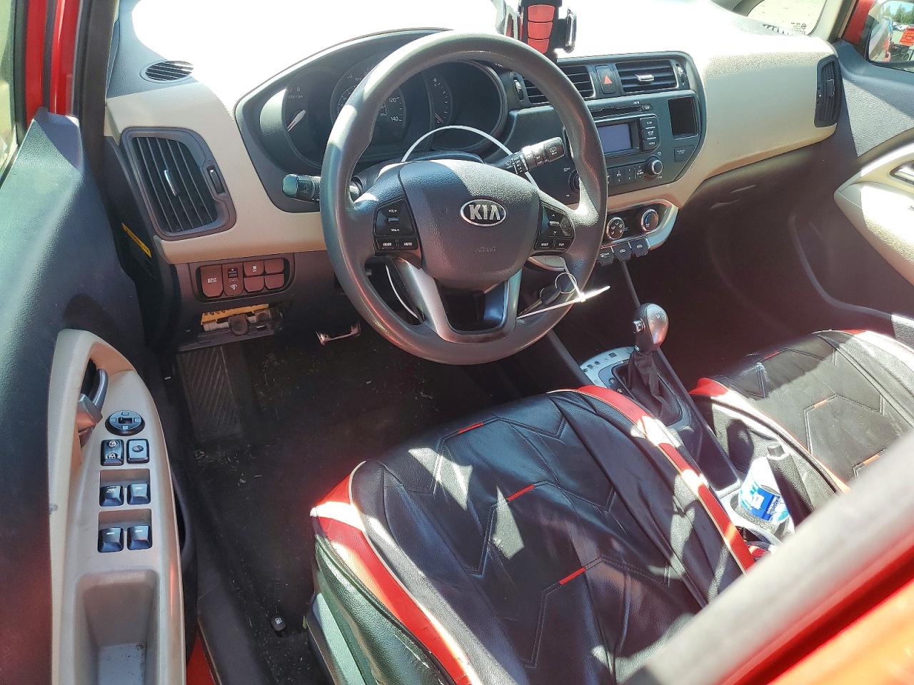 2013 Kia Rio Lx Red vin: KNADM5A34D6261739