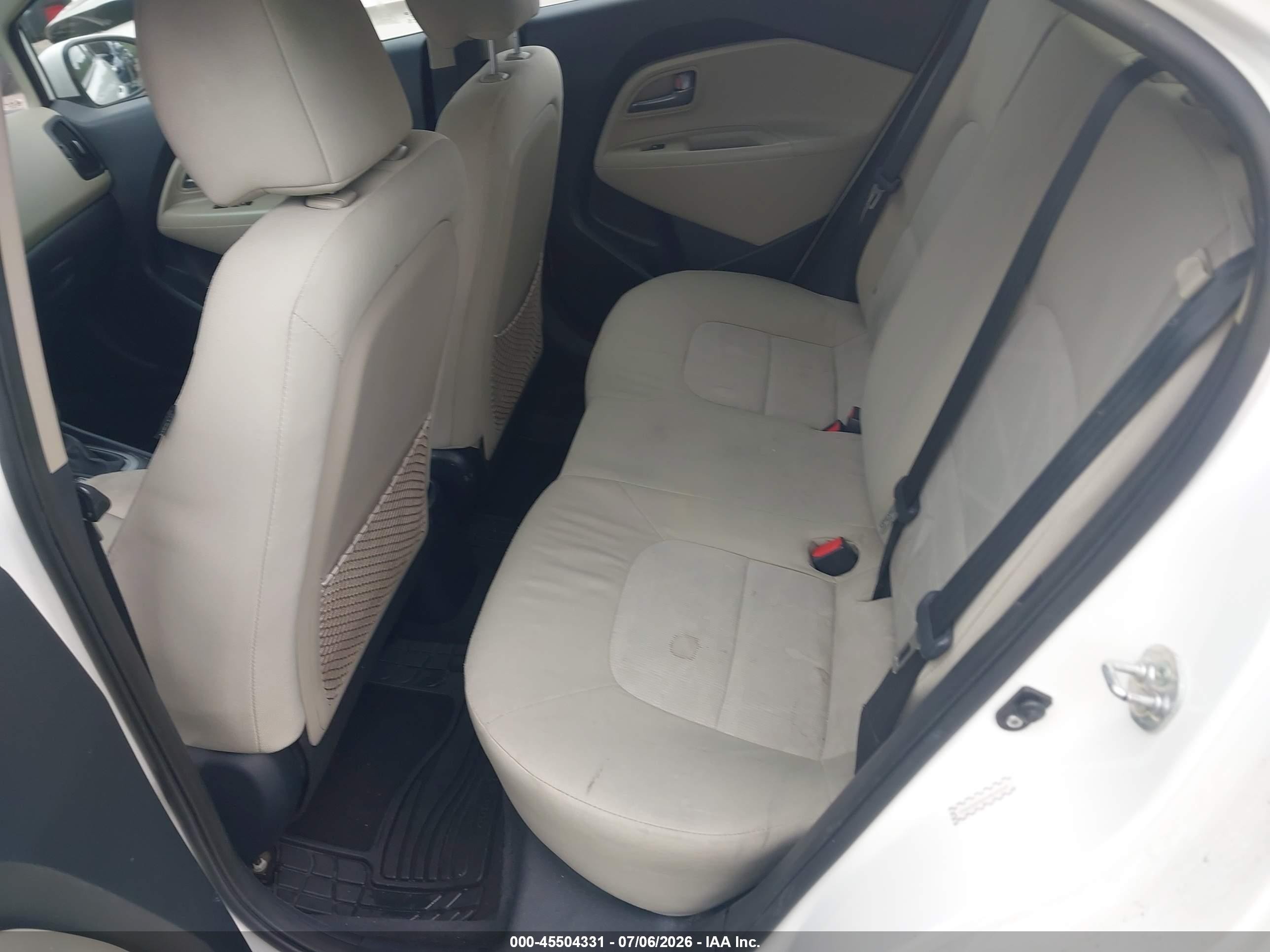 2013 Kia Rio Lx White vin: KNADM5A34D6295082