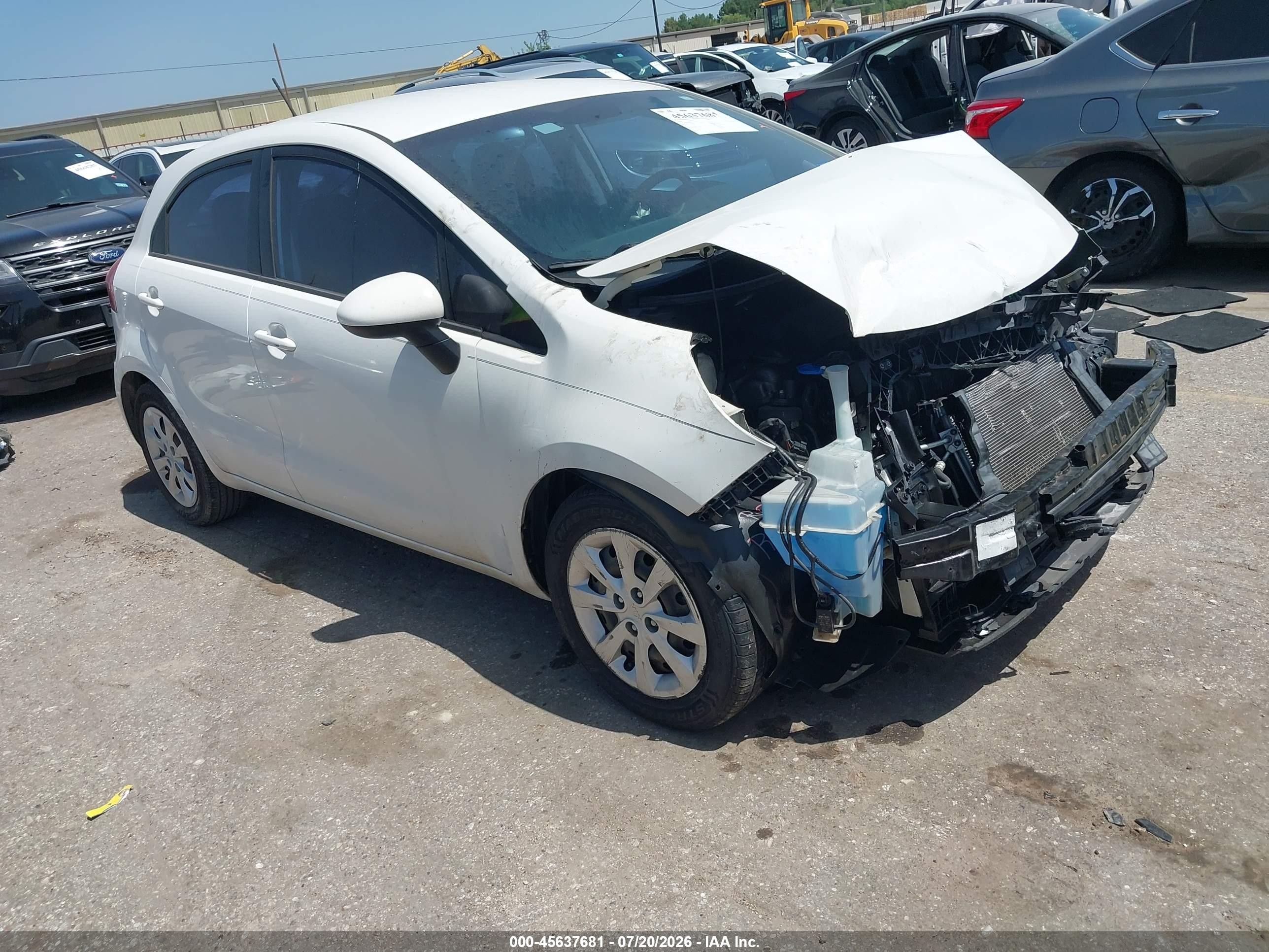 2016 Kia Rio Lx White vin: KNADM5A34G6579302