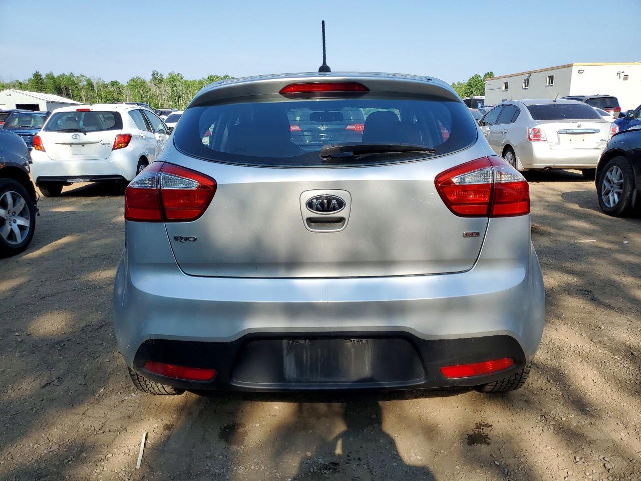 2012 Kia Rio Lx Silver vin: KNADM5A35C6715883