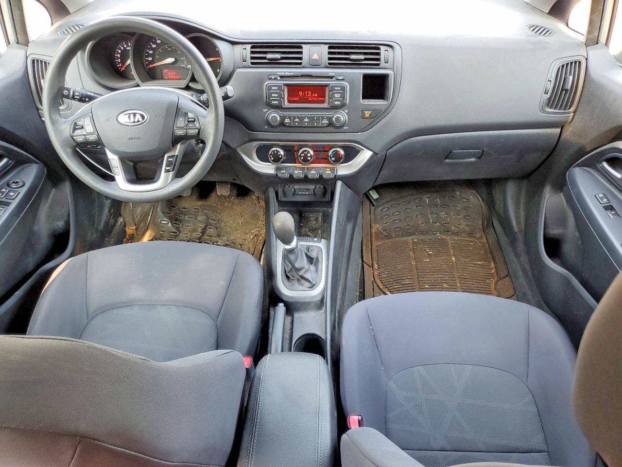 2012 Kia Rio Lx Silver vin: KNADM5A35C6715883