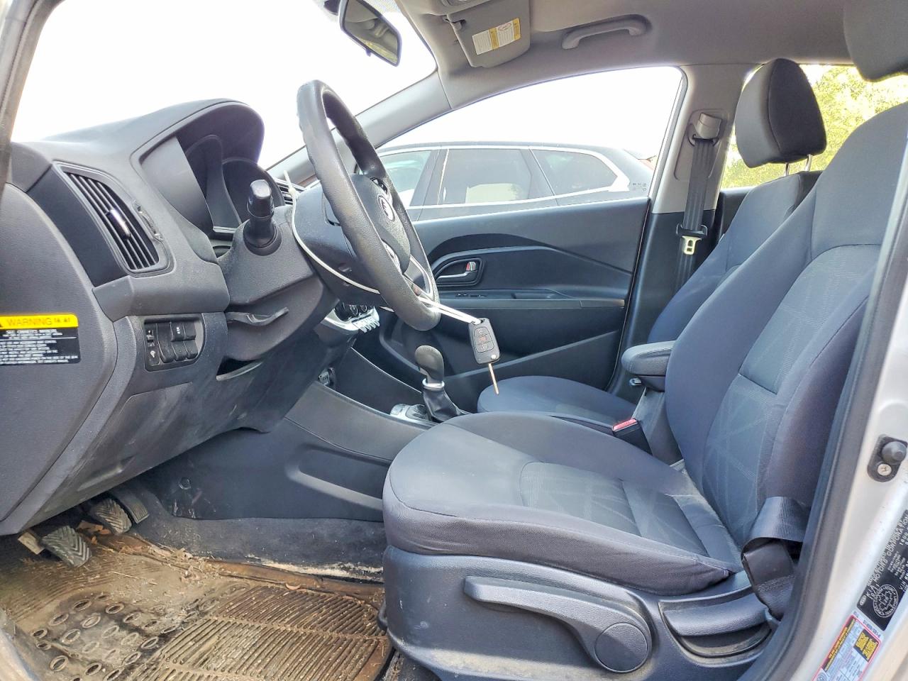 2012 Kia Rio Lx Silver vin: KNADM5A35C6715883
