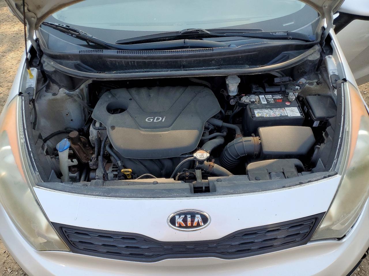 2012 Kia Rio Lx Silver vin: KNADM5A35C6715883