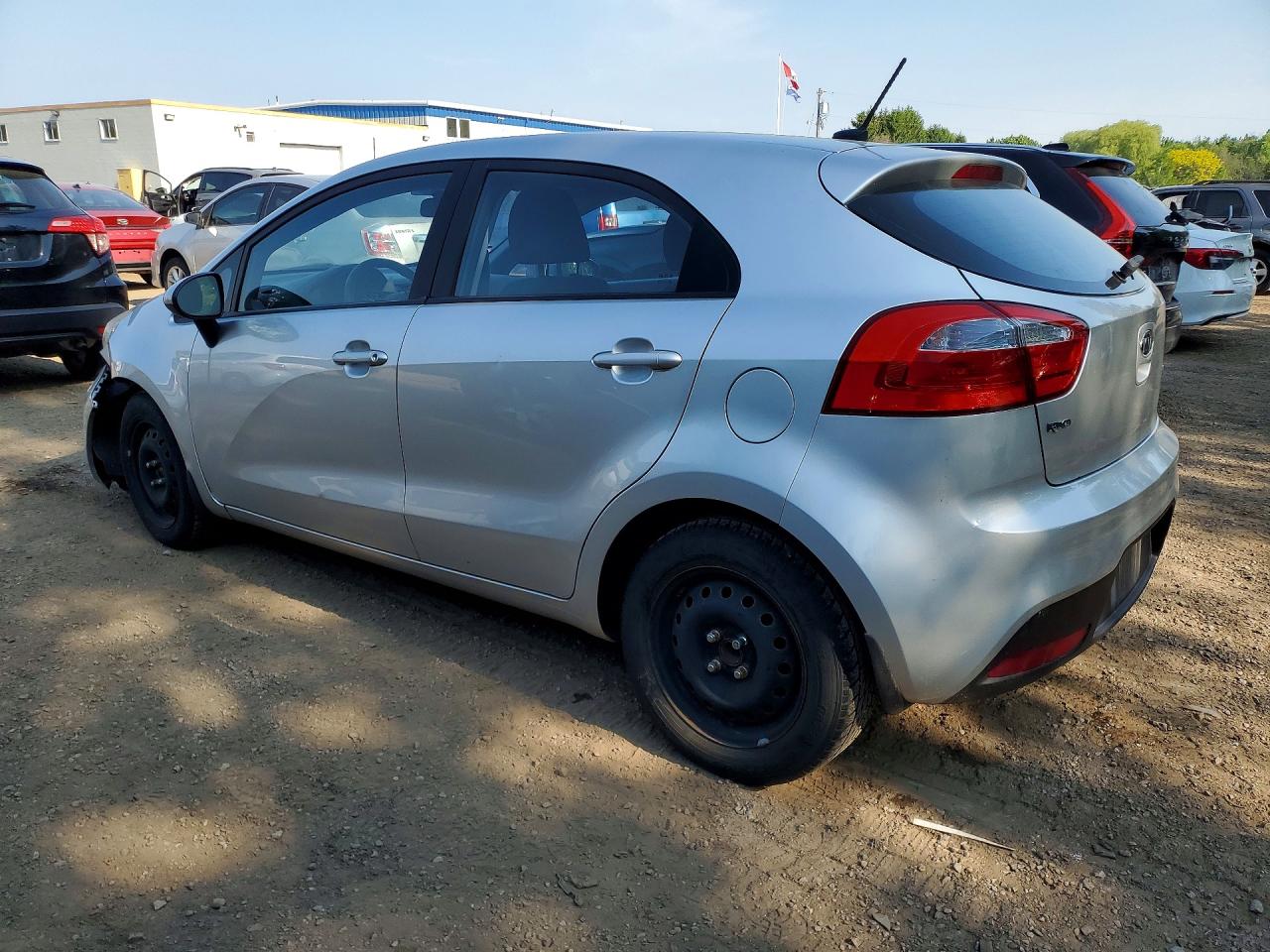 2012 Kia Rio Lx Silver vin: KNADM5A35C6715883
