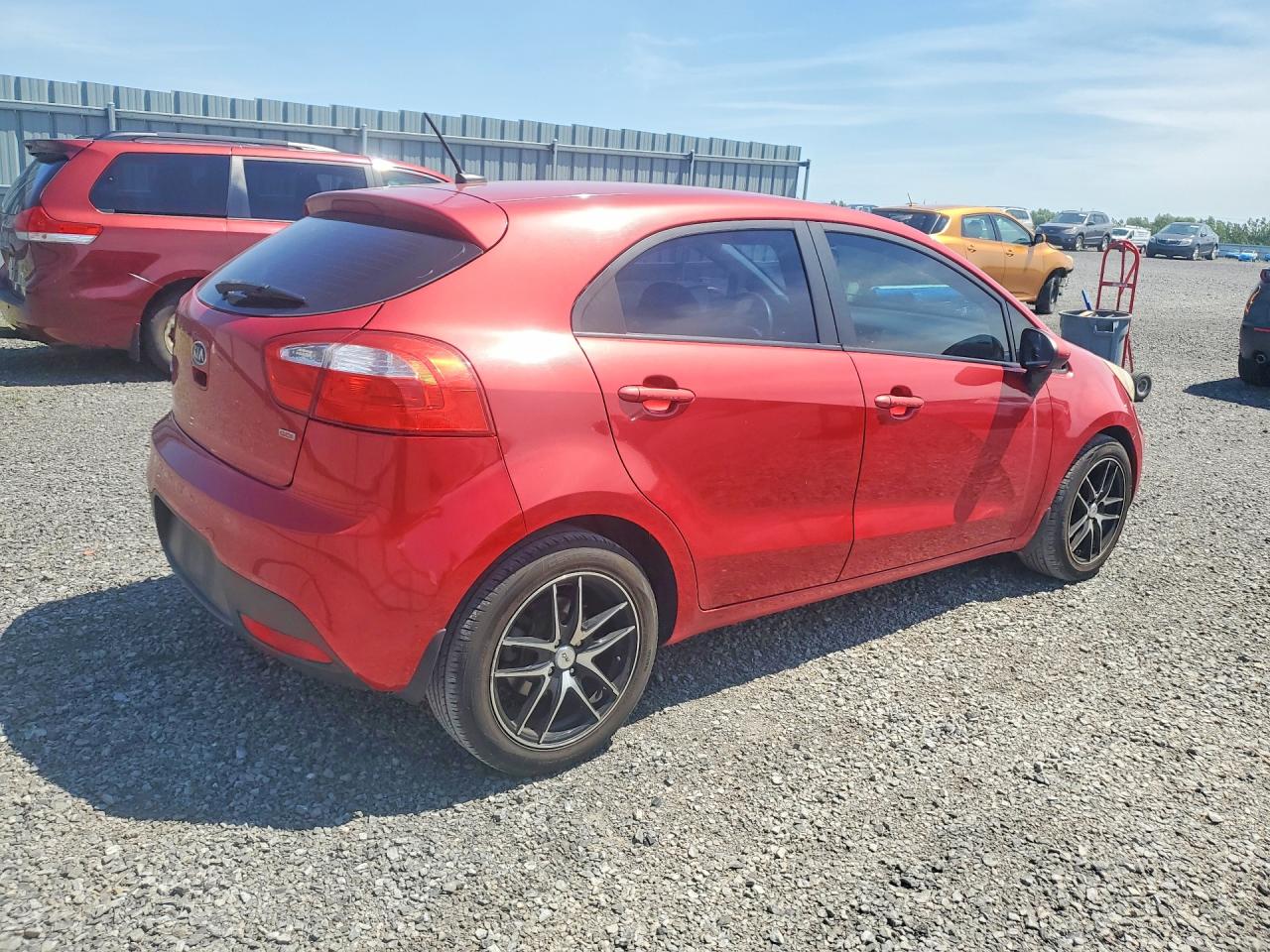 2012 Kia Rio Lx Red vin: KNADM5A35C6735521