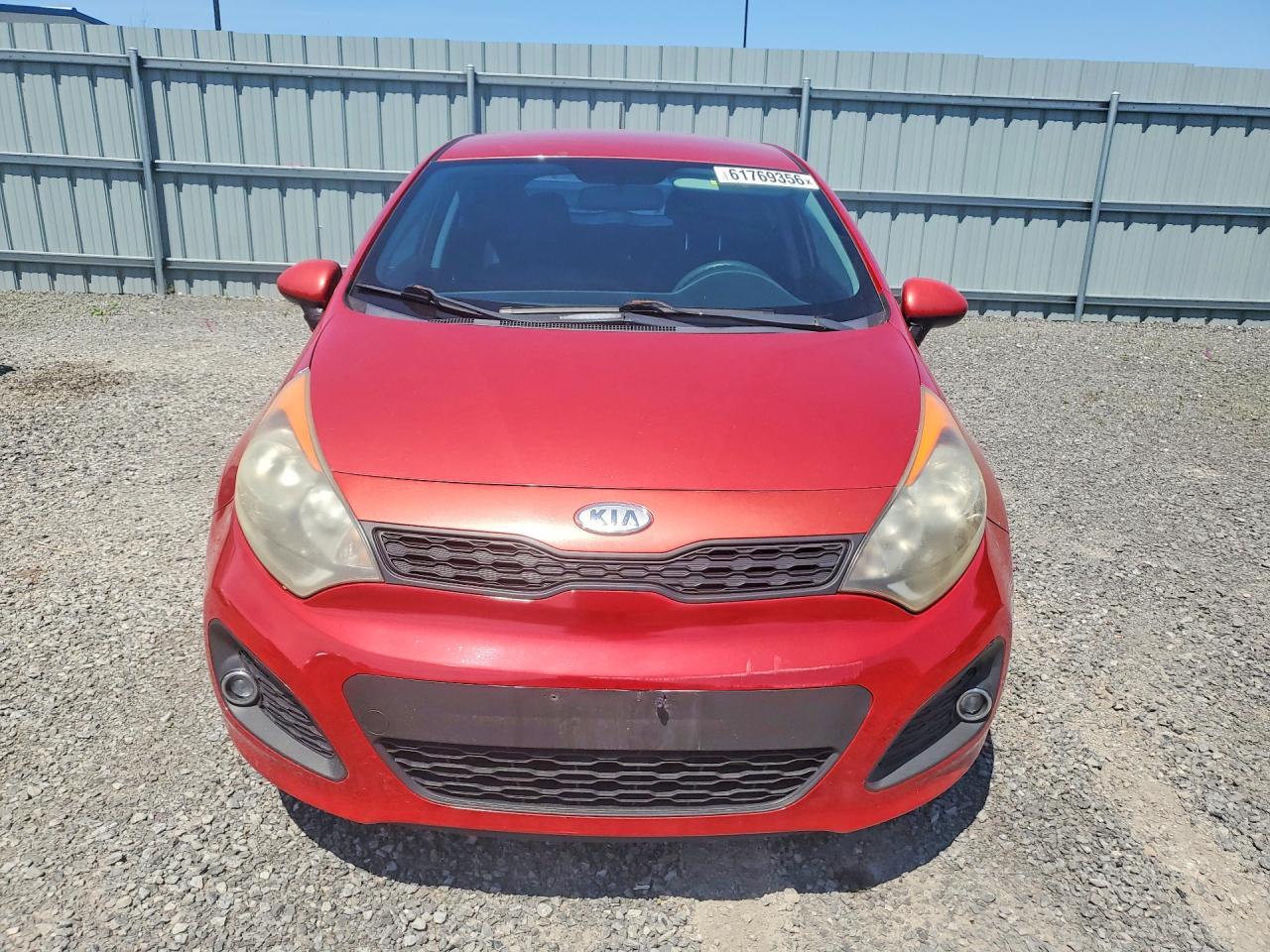 2012 Kia Rio Lx Red vin: KNADM5A35C6735521