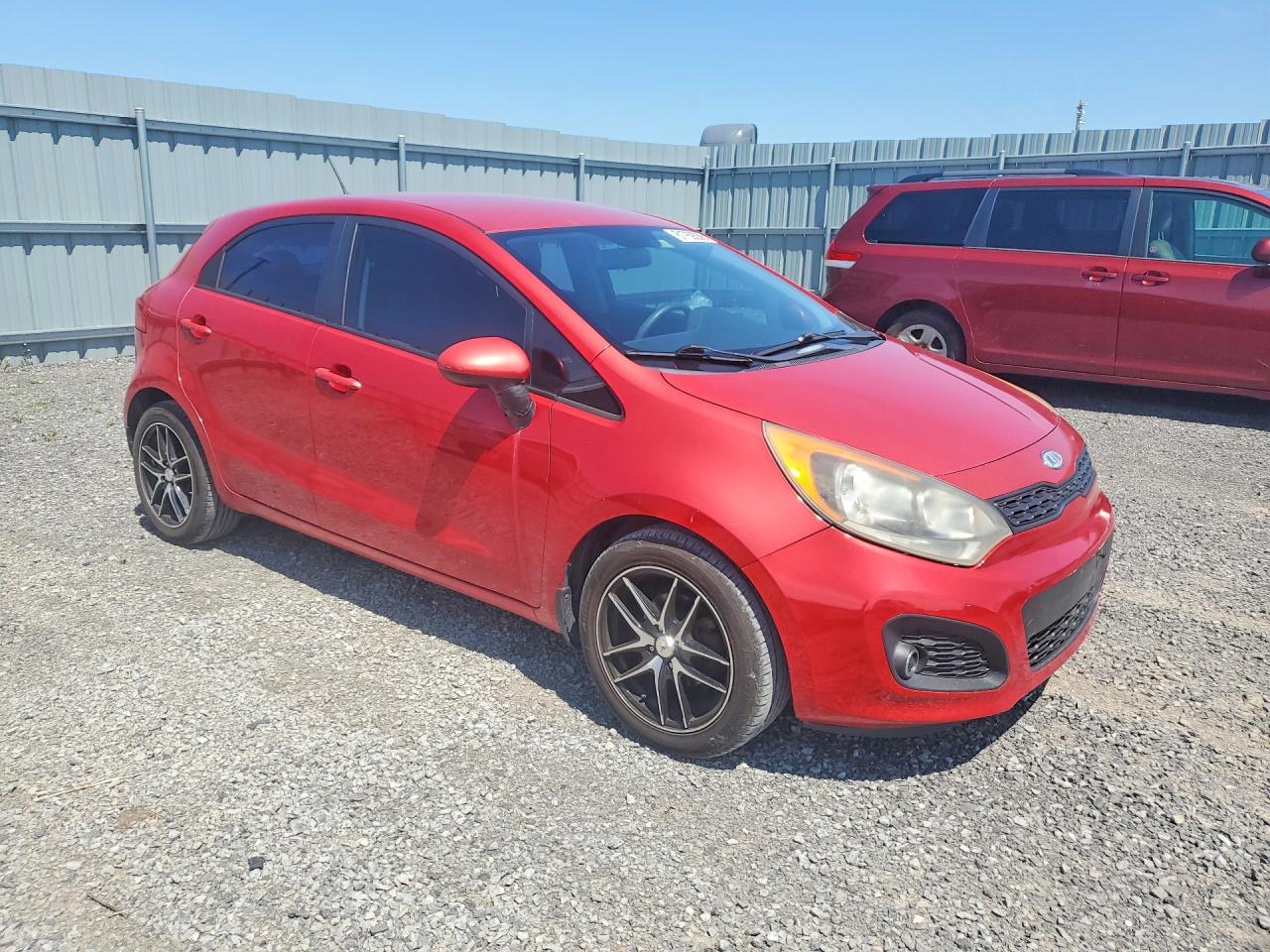 2012 Kia Rio Lx Red vin: KNADM5A35C6735521