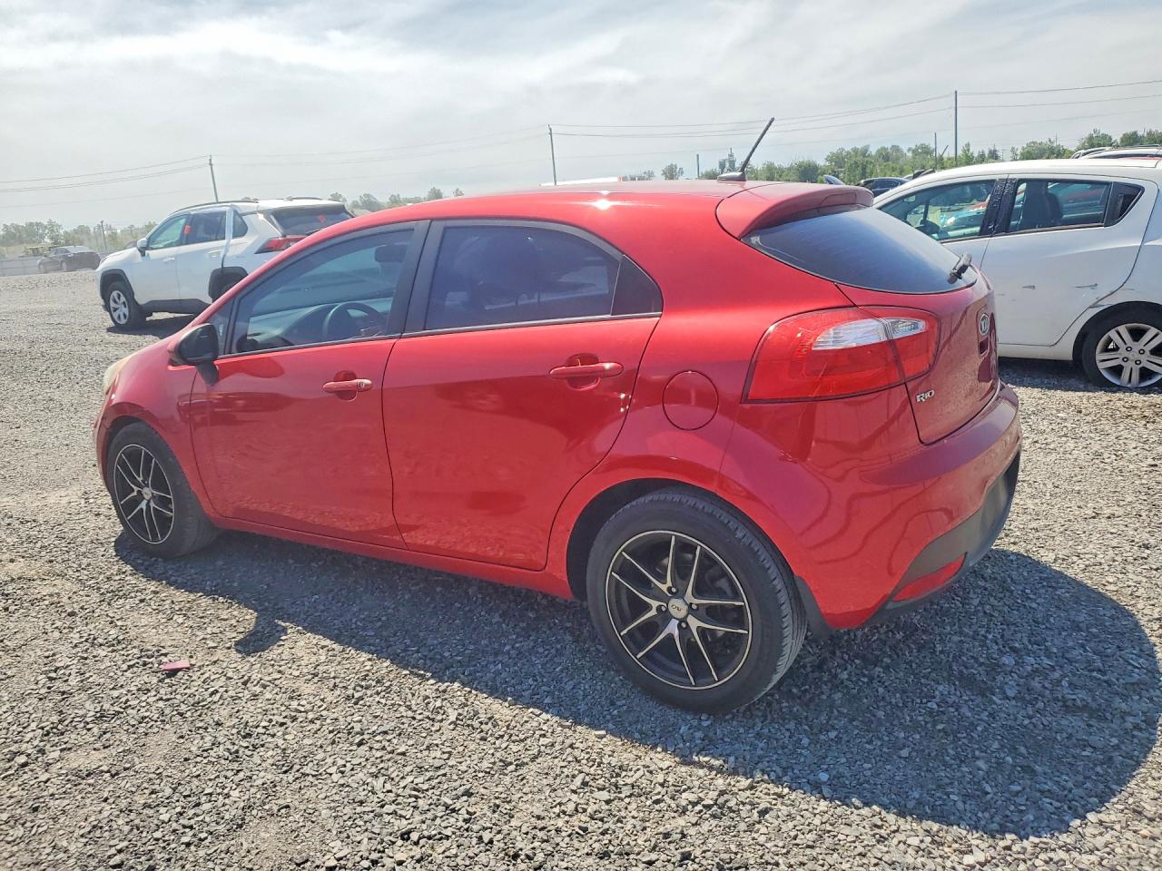 2012 Kia Rio Lx Red vin: KNADM5A35C6735521