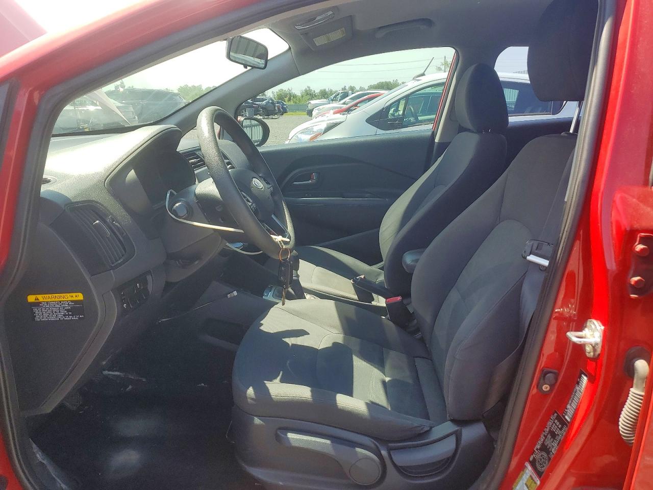 2012 Kia Rio Lx Red vin: KNADM5A35C6735521