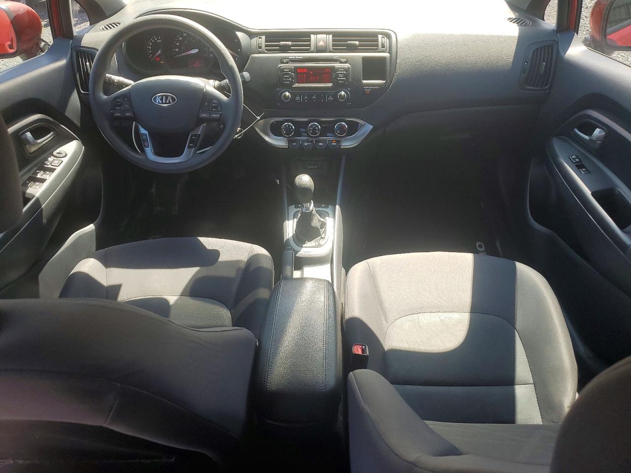 2012 Kia Rio Lx Red vin: KNADM5A35C6735521