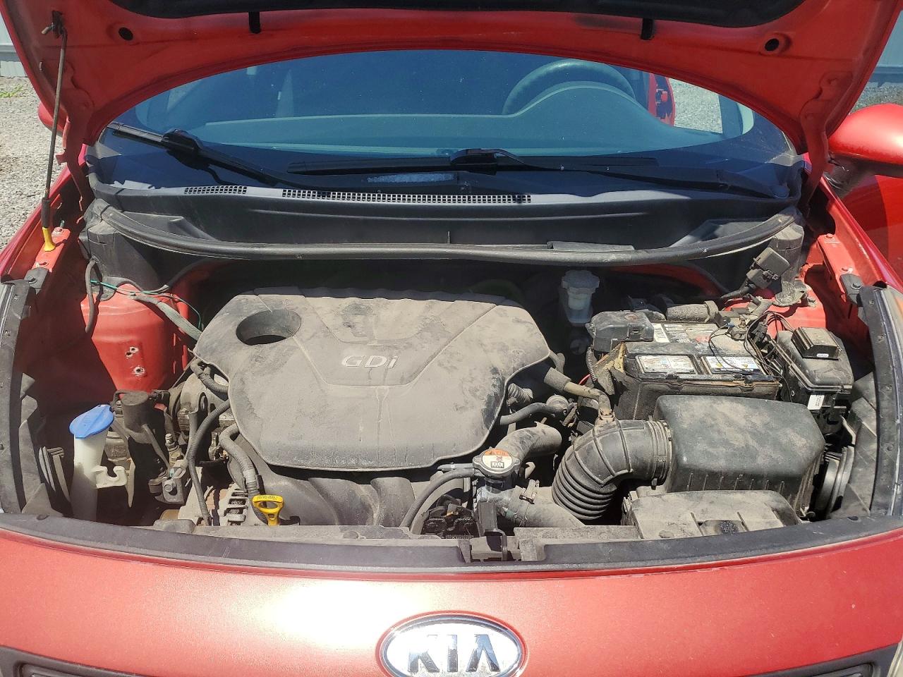 2012 Kia Rio Lx Red vin: KNADM5A35C6735521