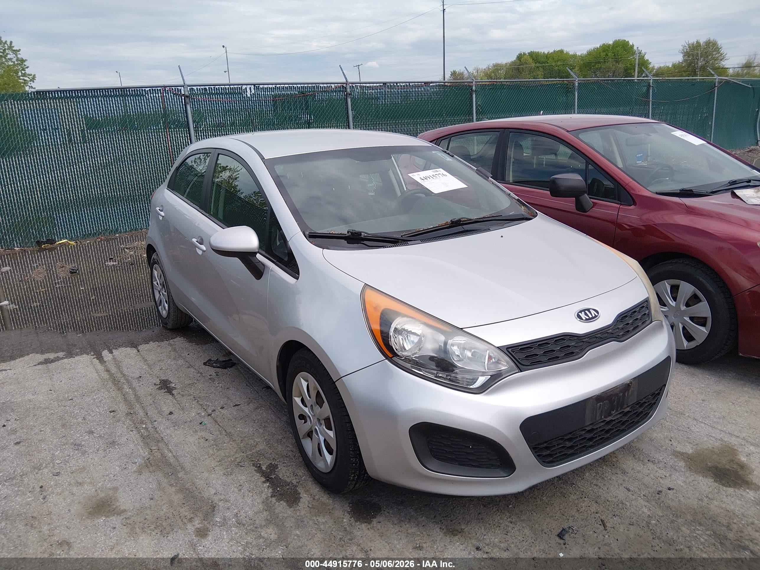 2013 Kia Rio Lx Серебряный vin: KNADM5A35D6106889