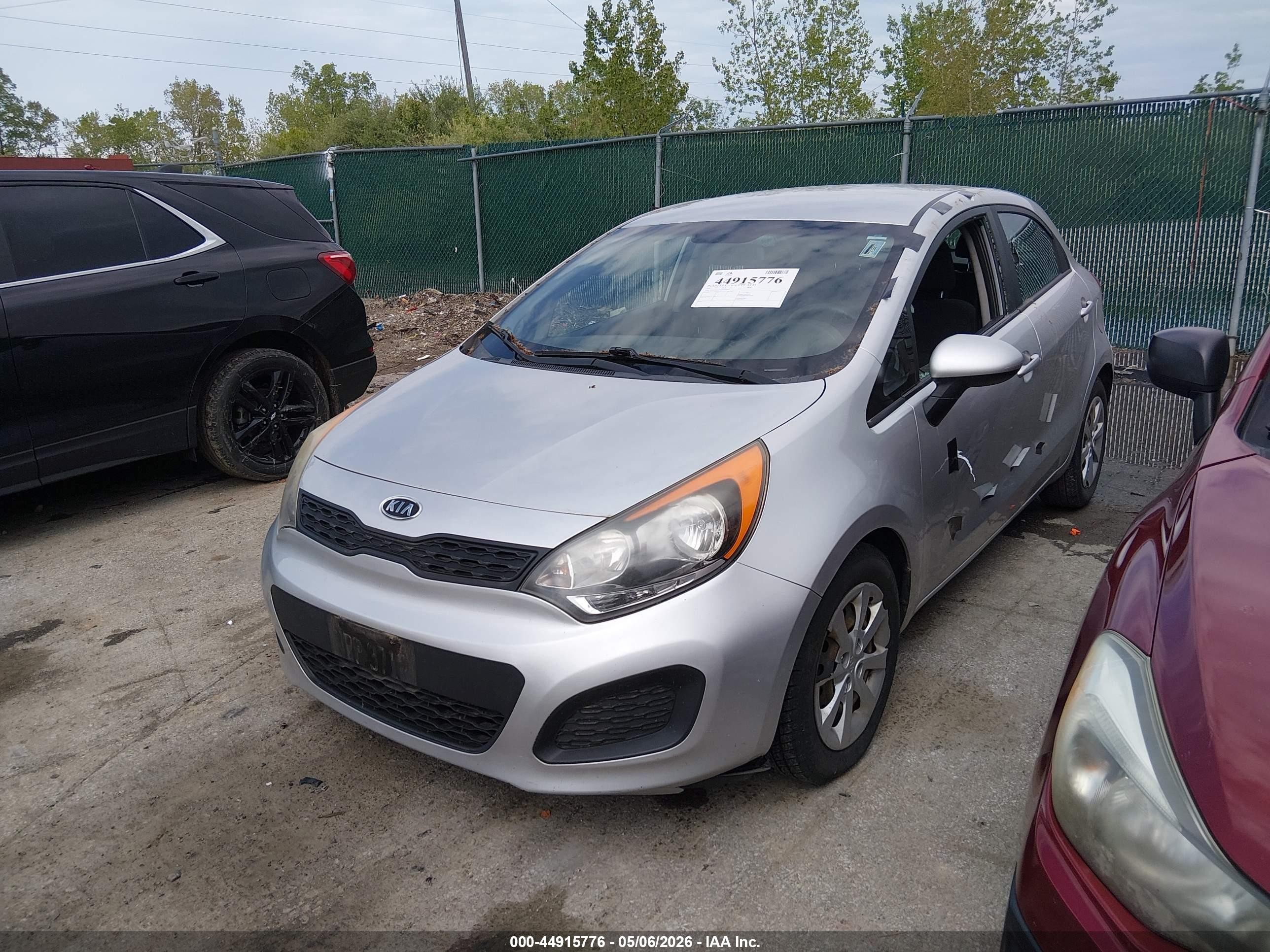 2013 Kia Rio Lx Серебряный vin: KNADM5A35D6106889