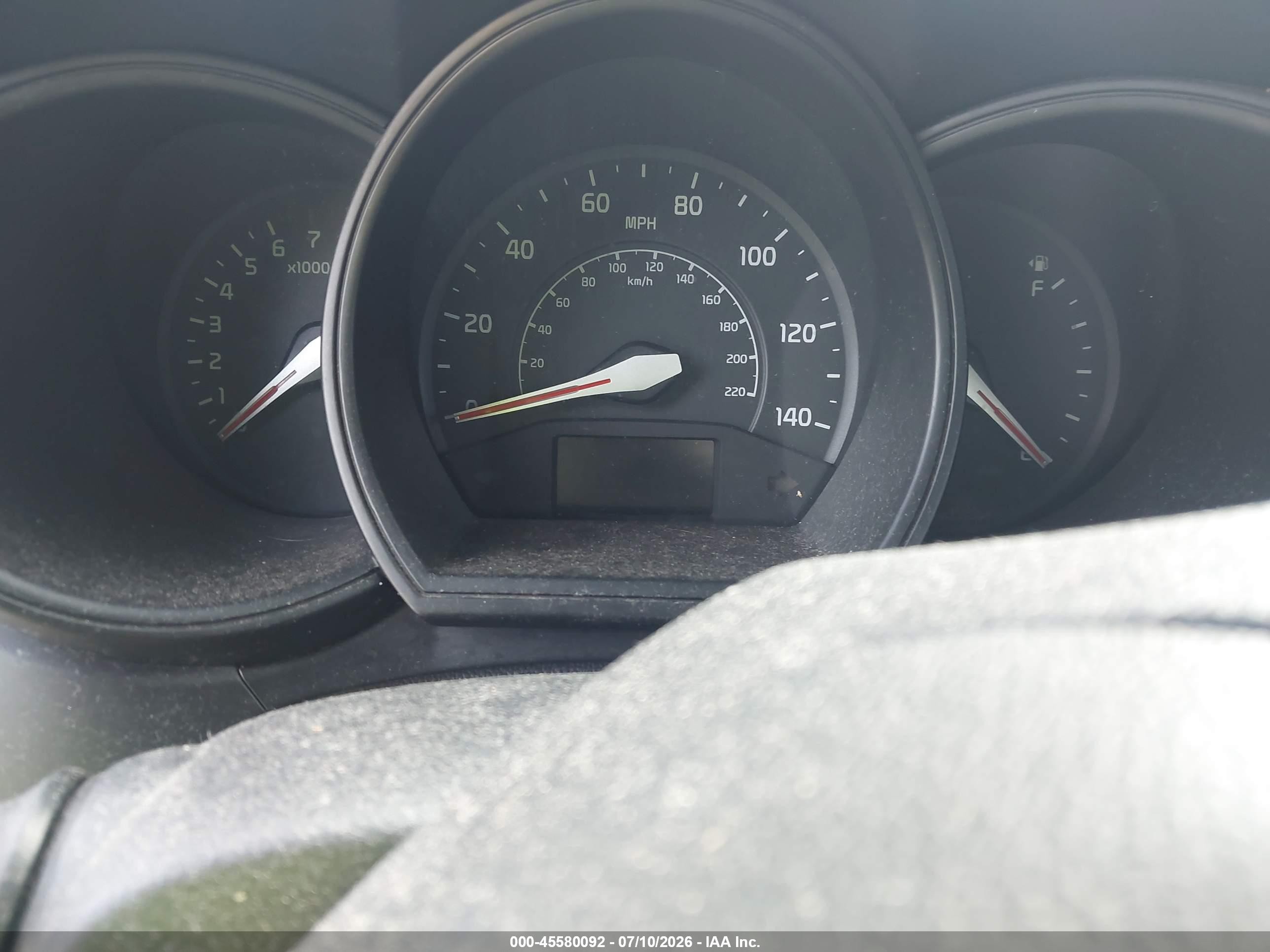2013 Kia Rio Lx White vin: KNADM5A35D6319230