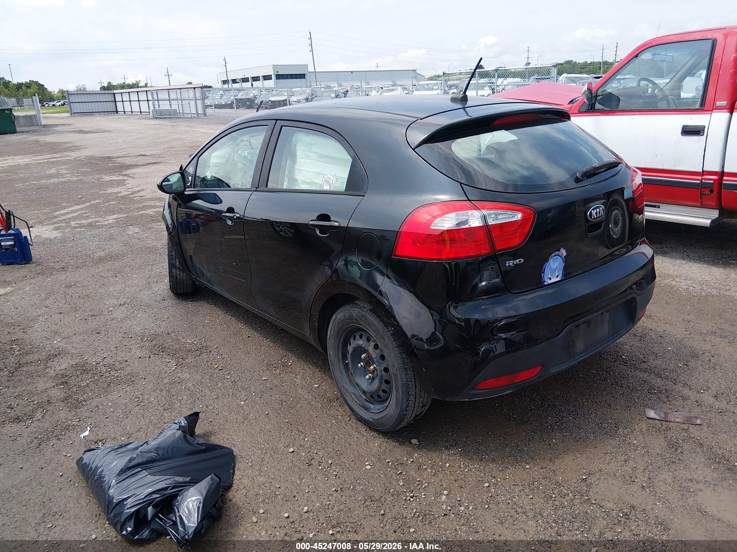 2014 Kia Rio Lx Black vin: KNADM5A35E6362578