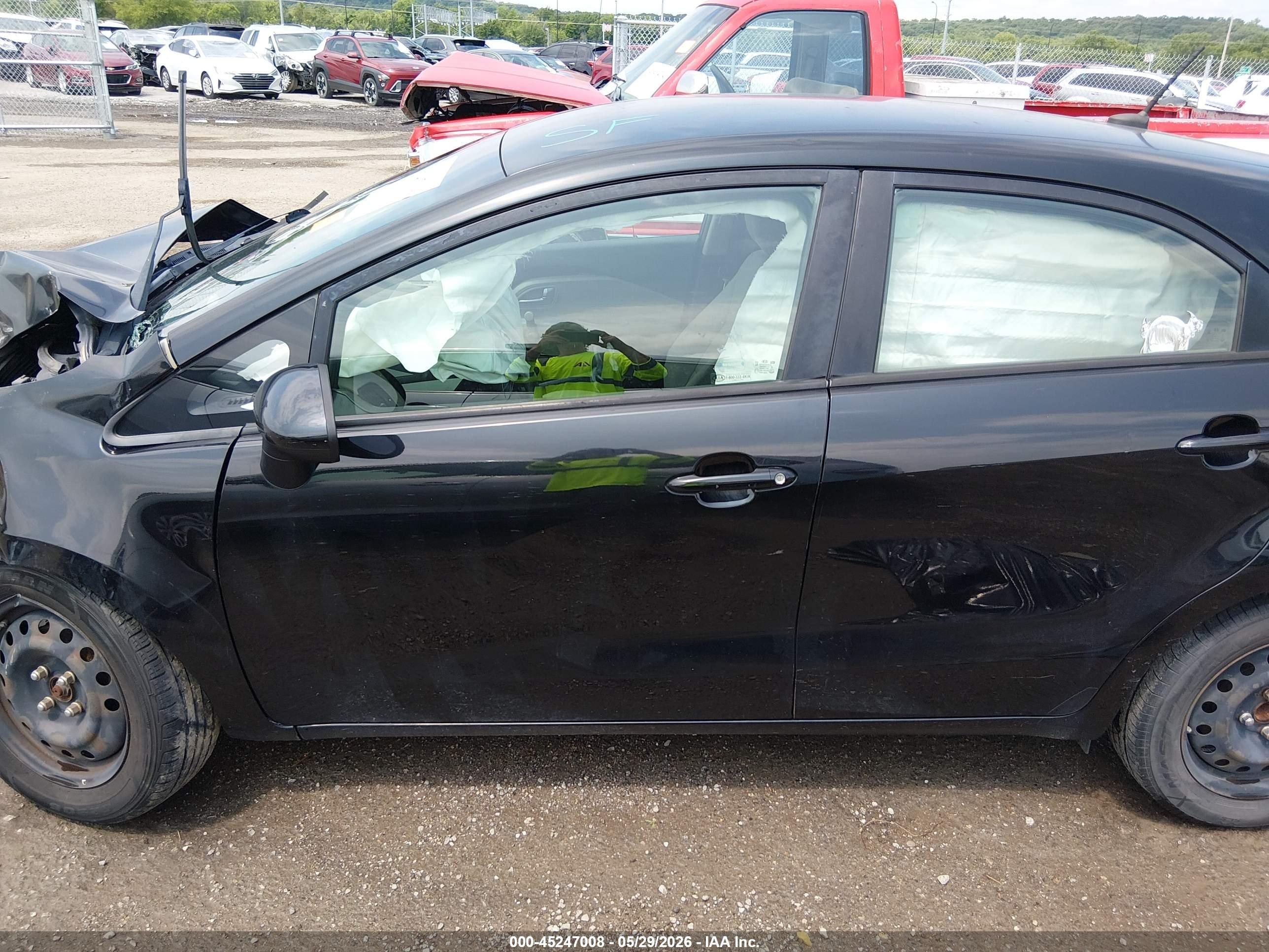 2014 Kia Rio Lx Black vin: KNADM5A35E6362578