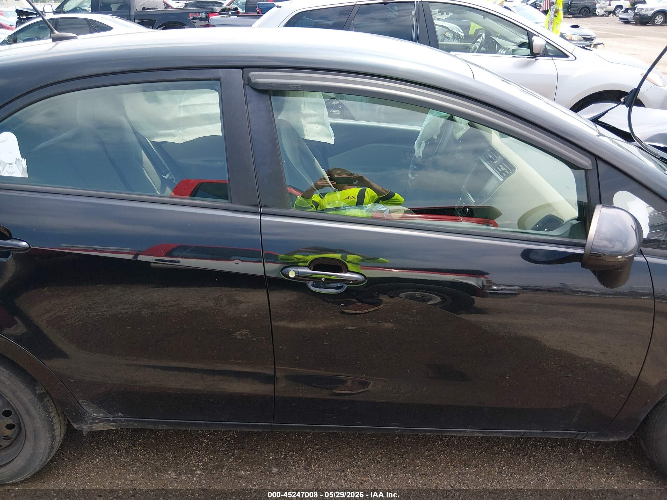 2014 Kia Rio Lx Black vin: KNADM5A35E6362578