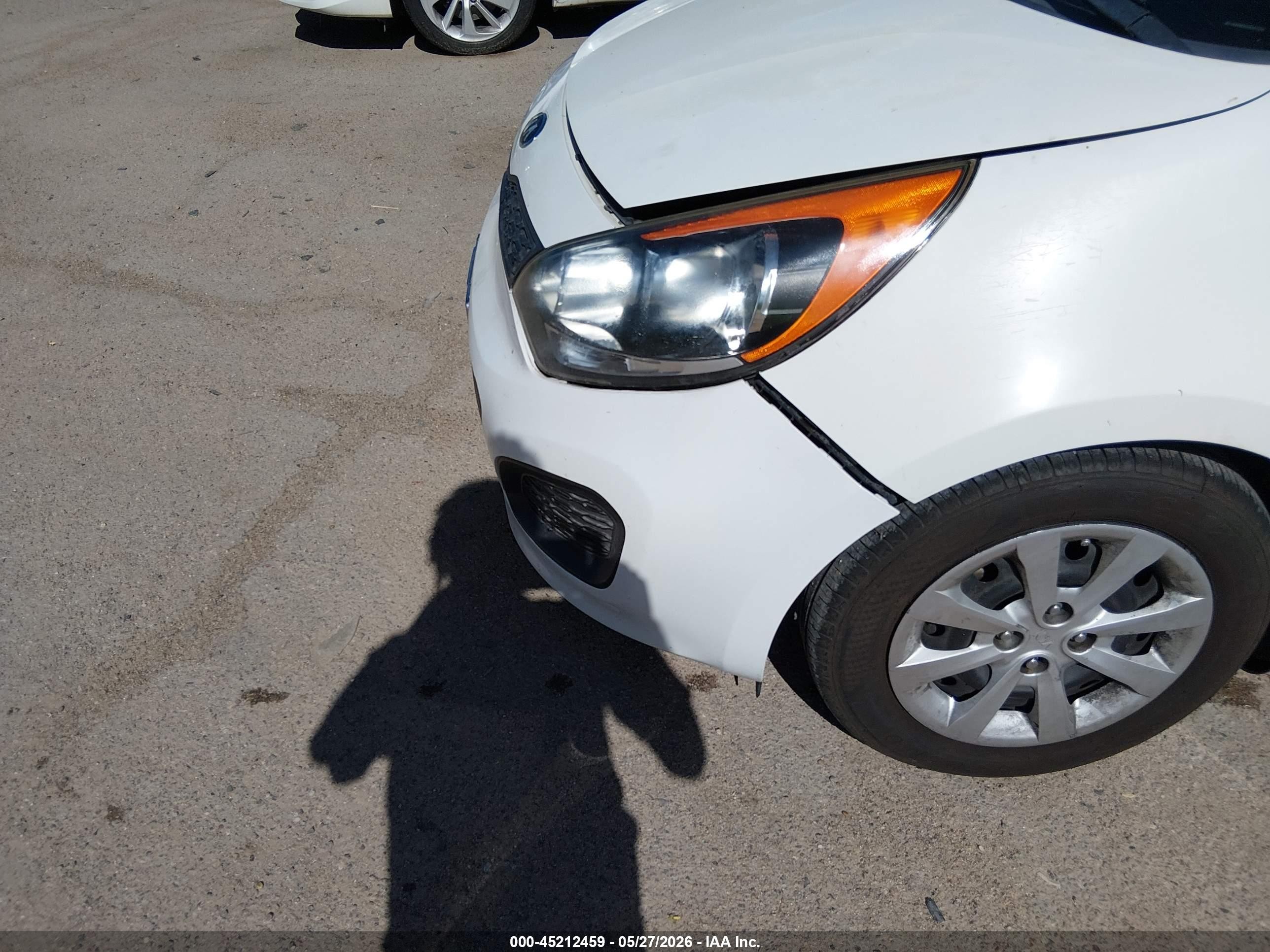 2014 Kia Rio Lx White vin: KNADM5A35E6372141