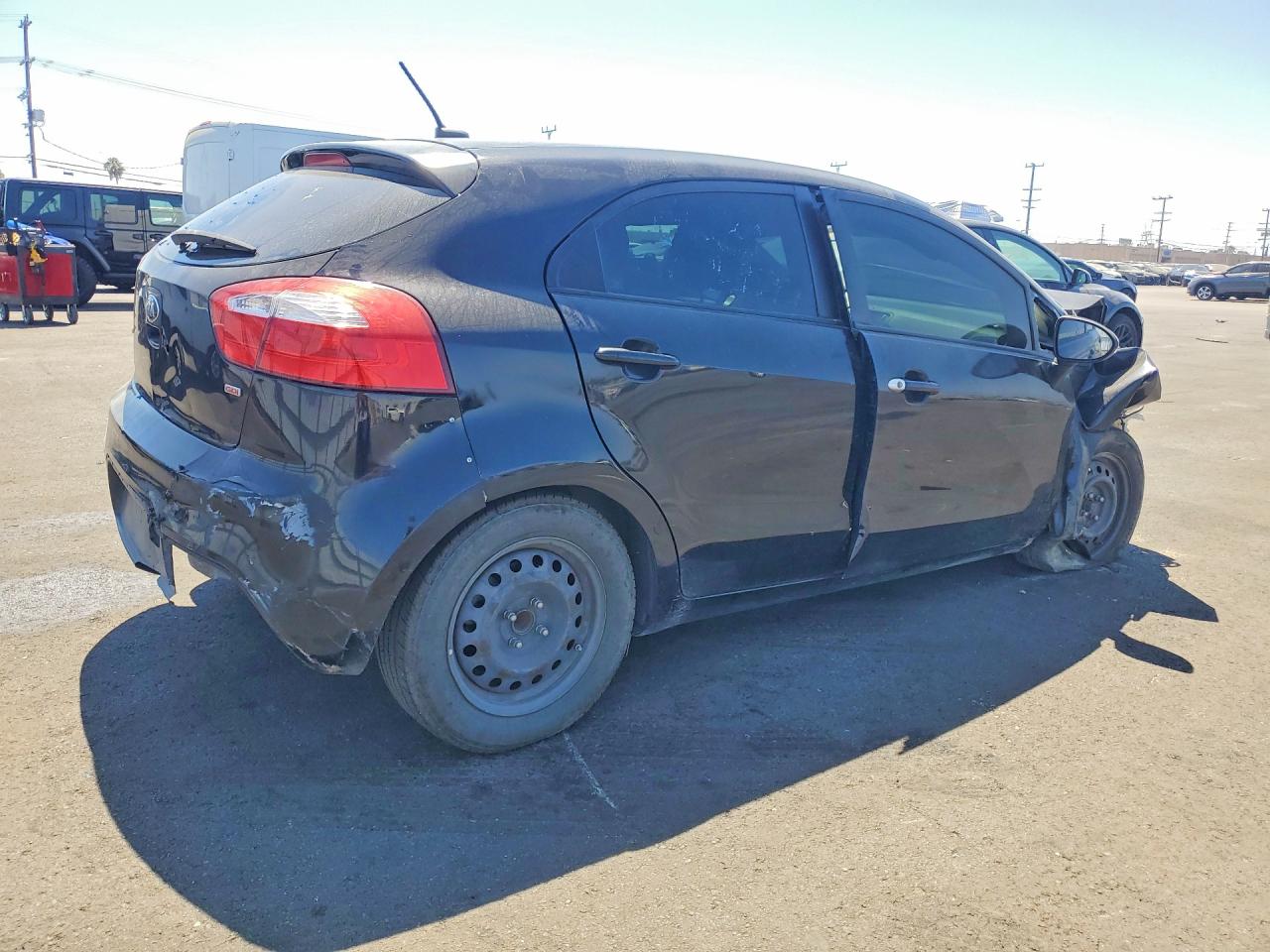 2015 Kia Rio Lx Black vin: KNADM5A35F6494175