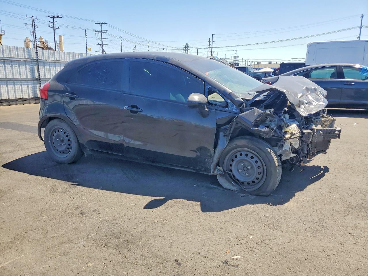 2015 Kia Rio Lx Black vin: KNADM5A35F6494175