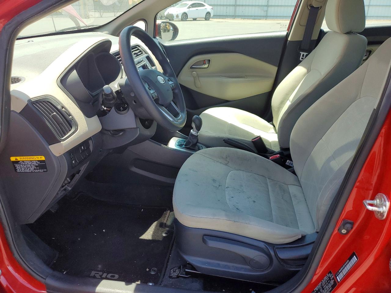 2012 Kia Rio Lx Red vin: KNADM5A36C6016391