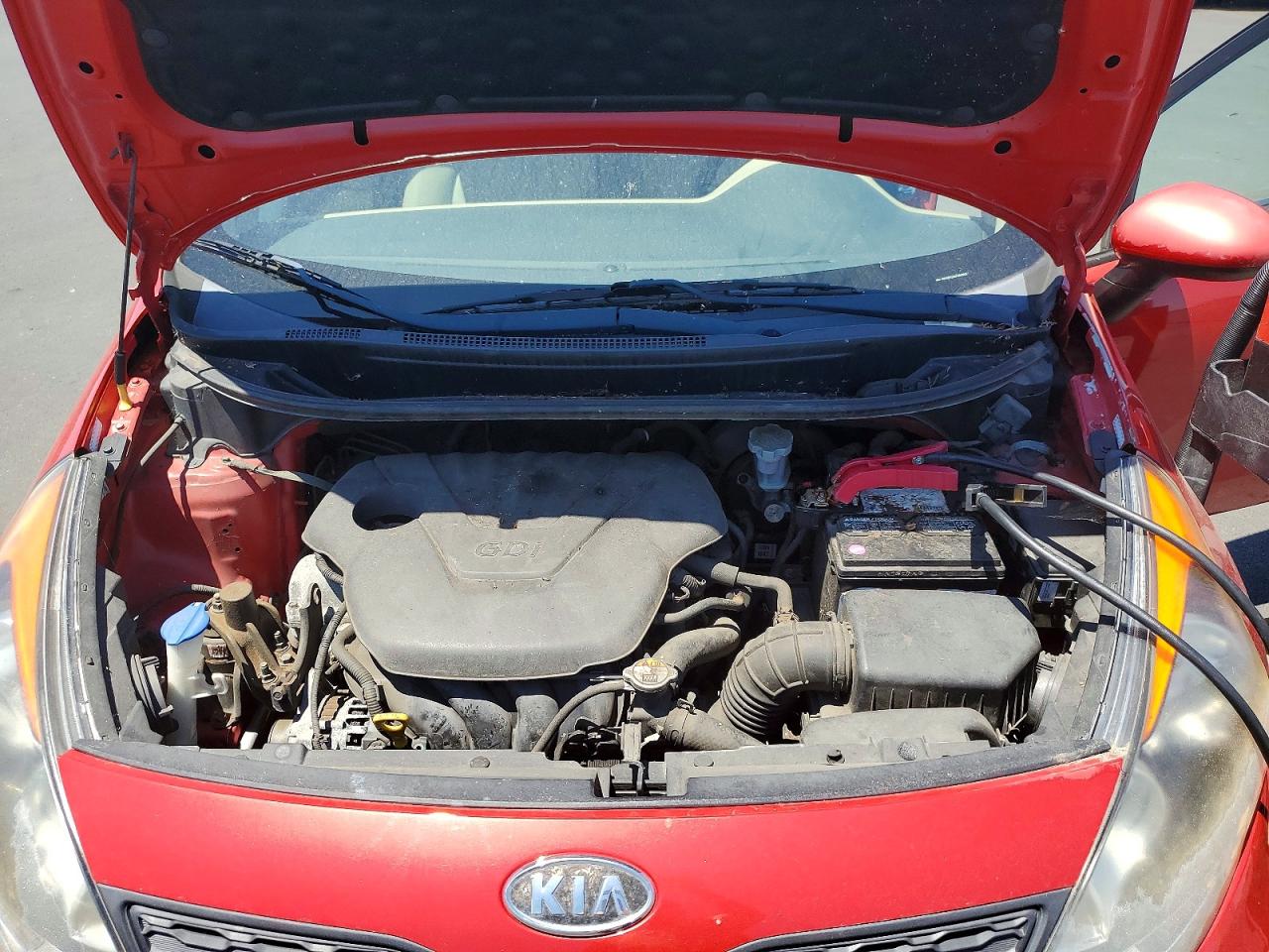 2012 Kia Rio Lx Red vin: KNADM5A36C6016391