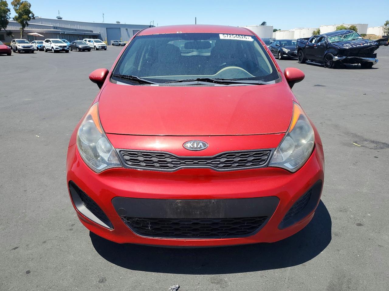 2012 Kia Rio Lx Red vin: KNADM5A36C6016391